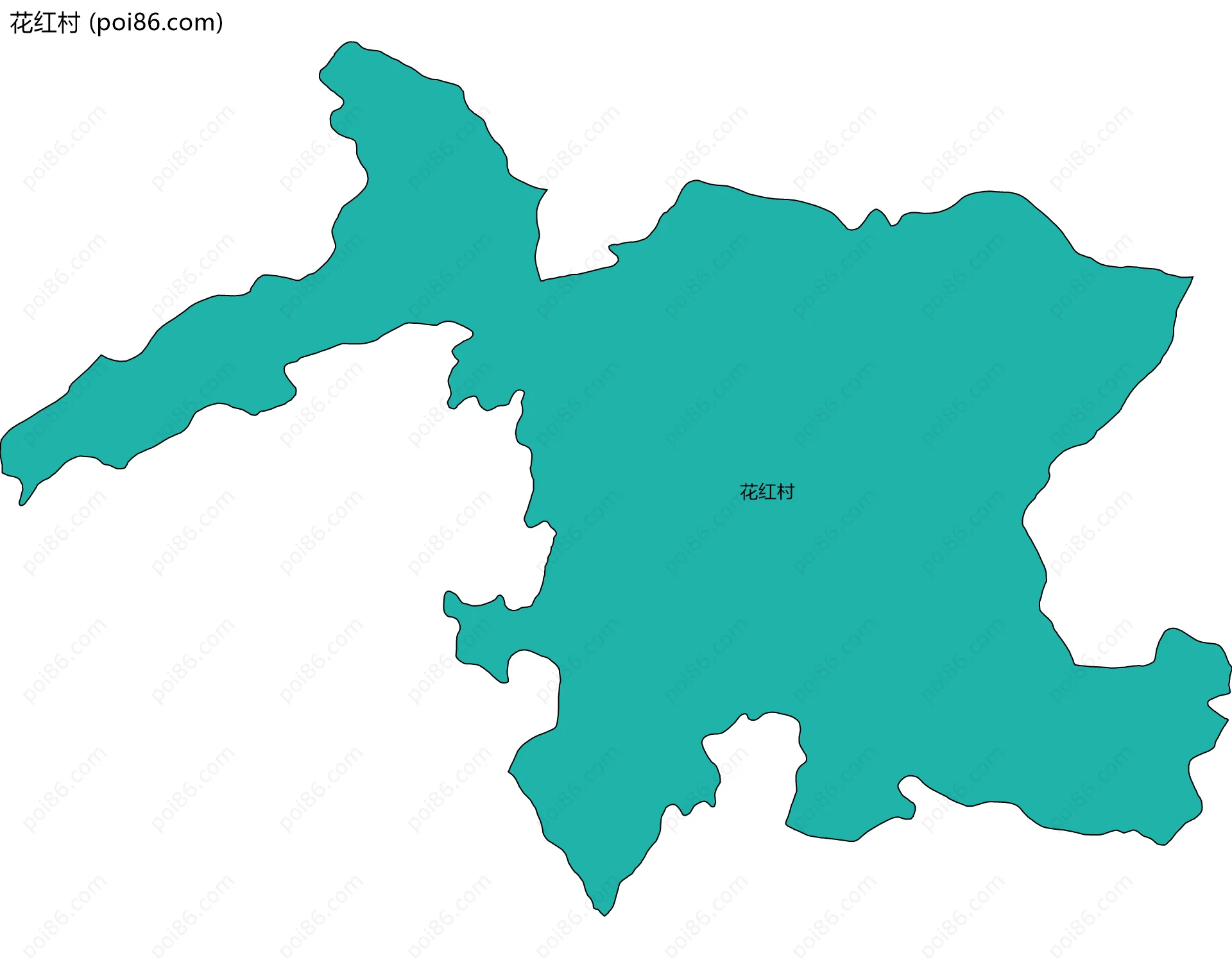 花红村边界地图