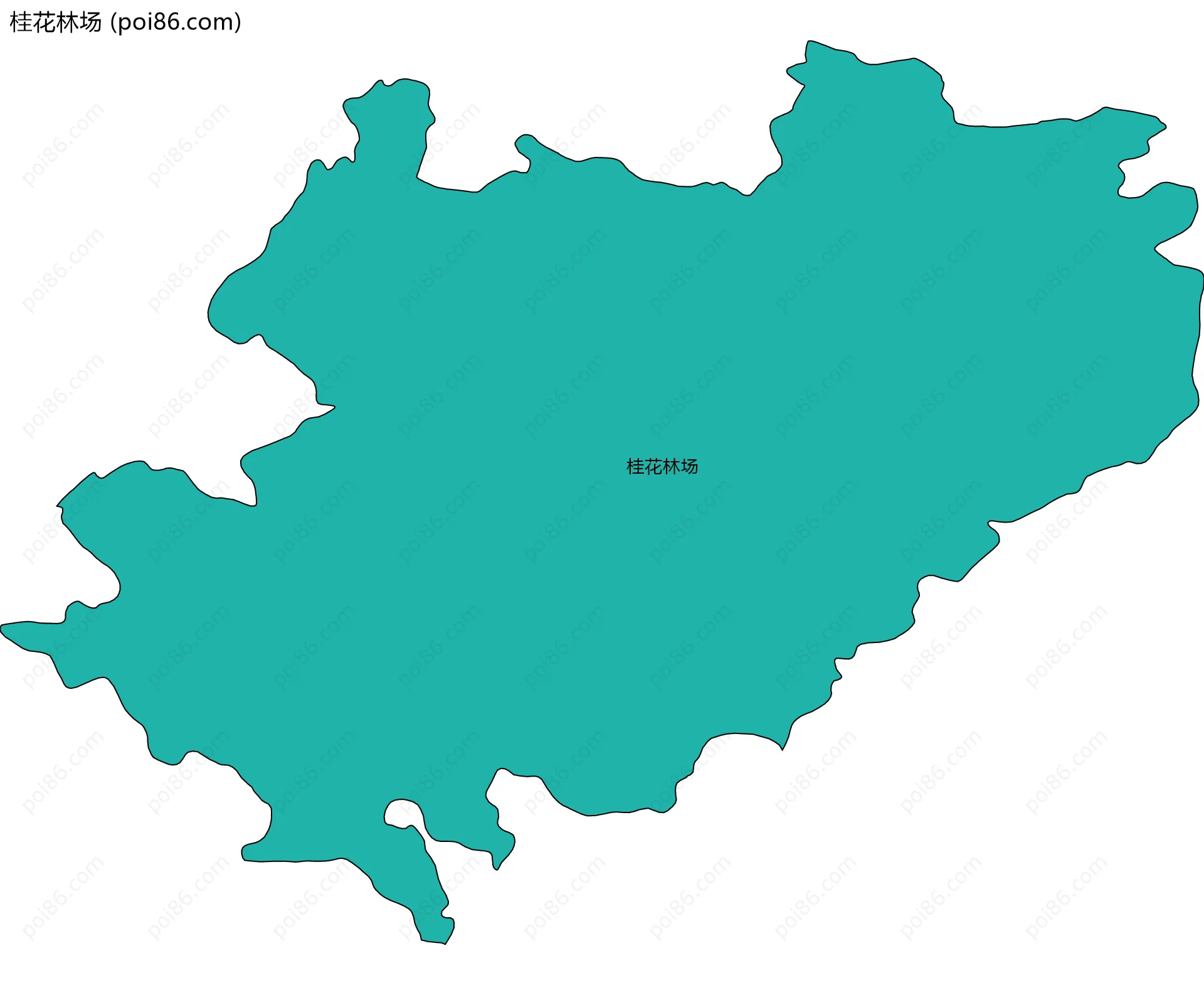 桂花林场边界地图