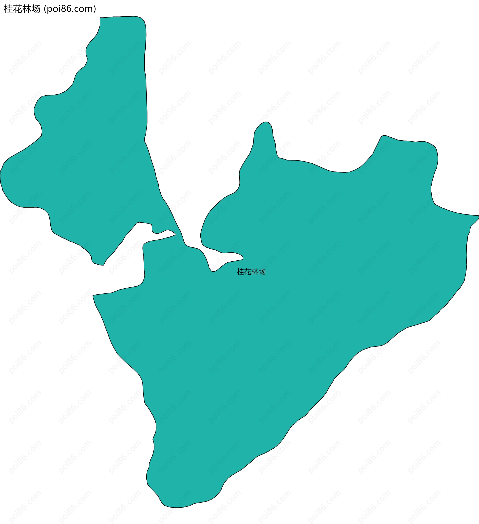 桂花林场边界地图