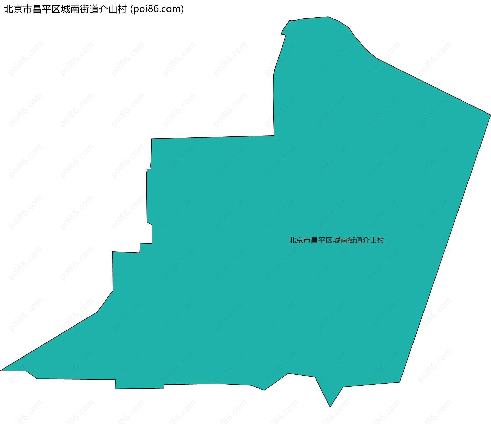 北京市昌平区城南街道介山村边界地图