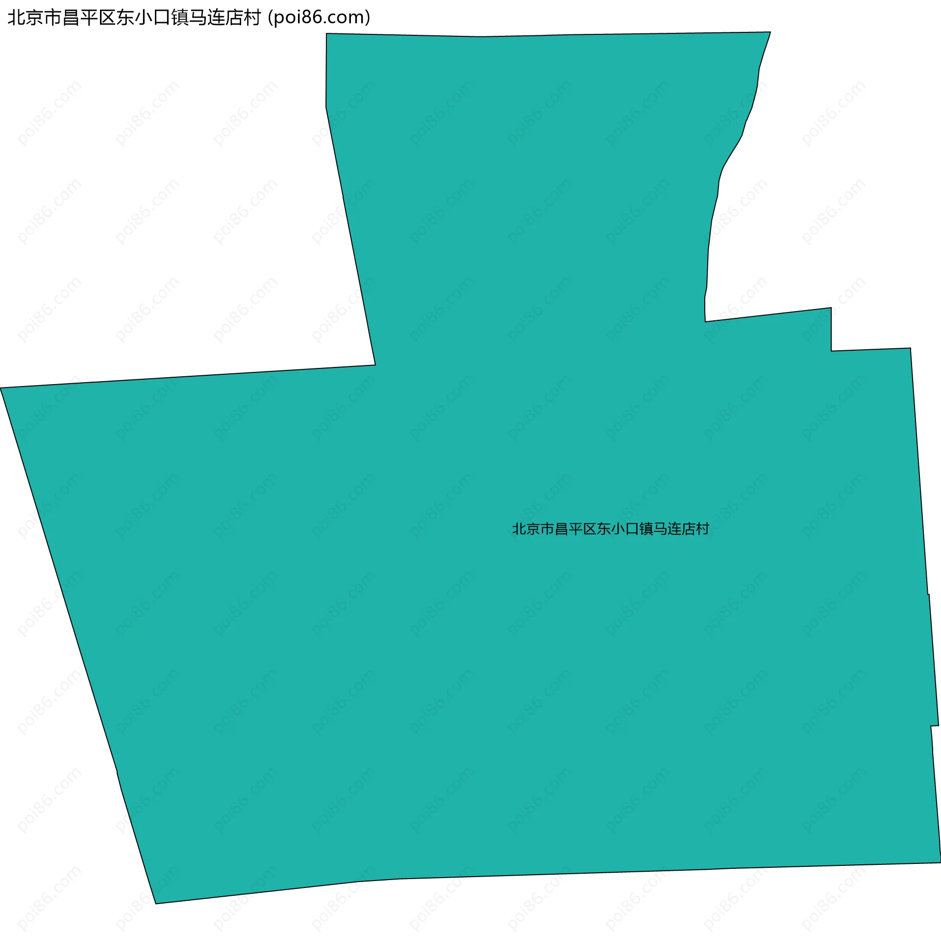 北京市昌平区东小口镇马连店村边界地图