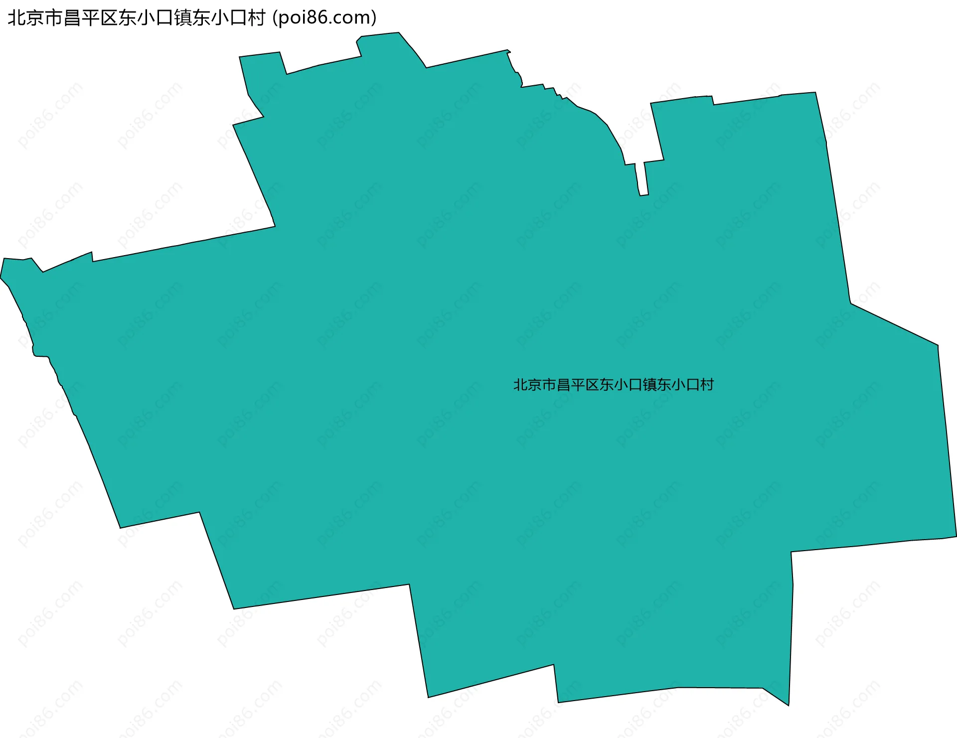 北京市昌平区东小口镇东小口村边界地图