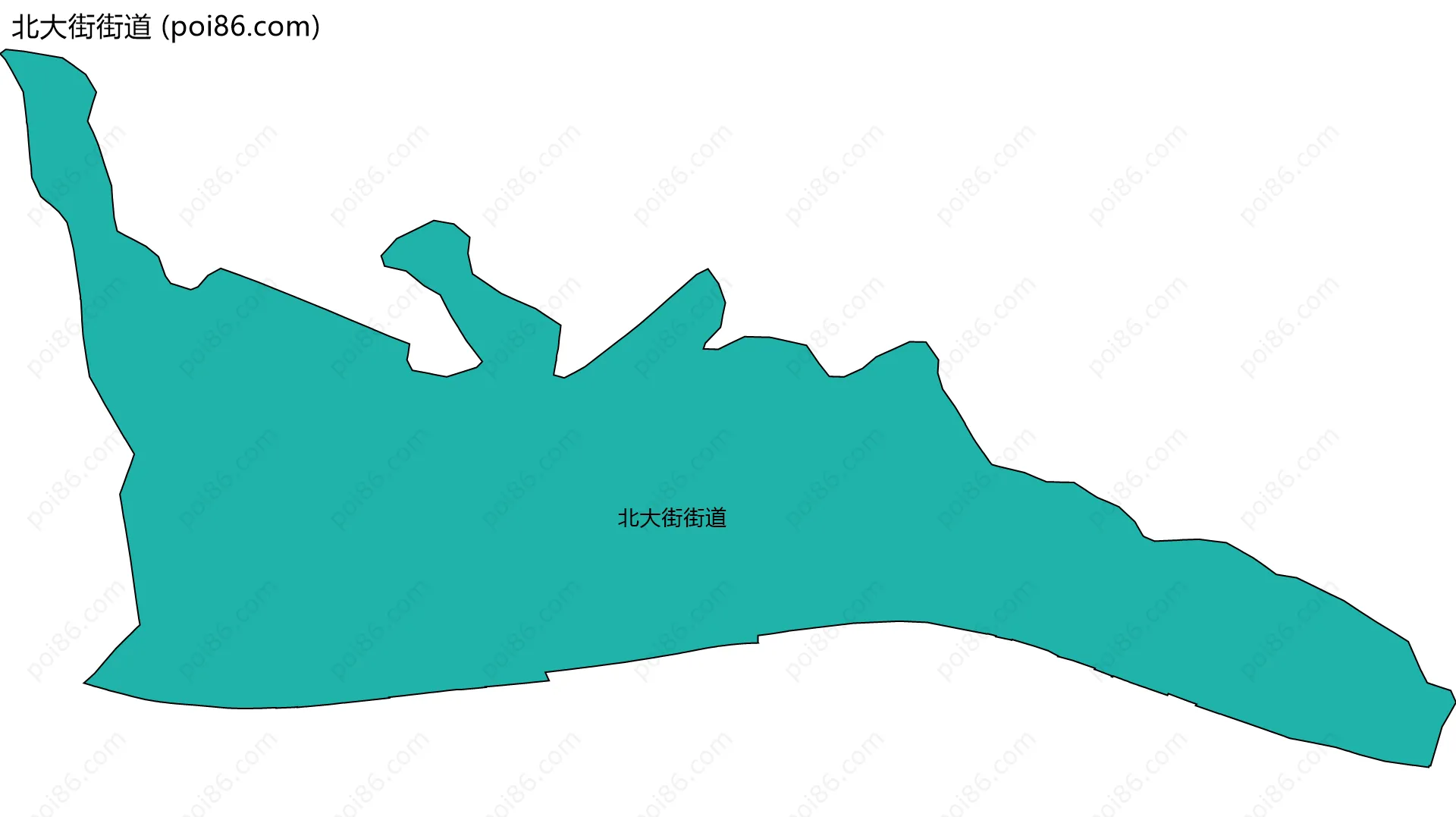 北大街街道边界地图