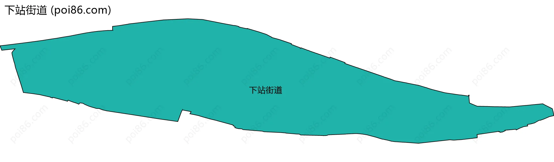 下站街道边界地图