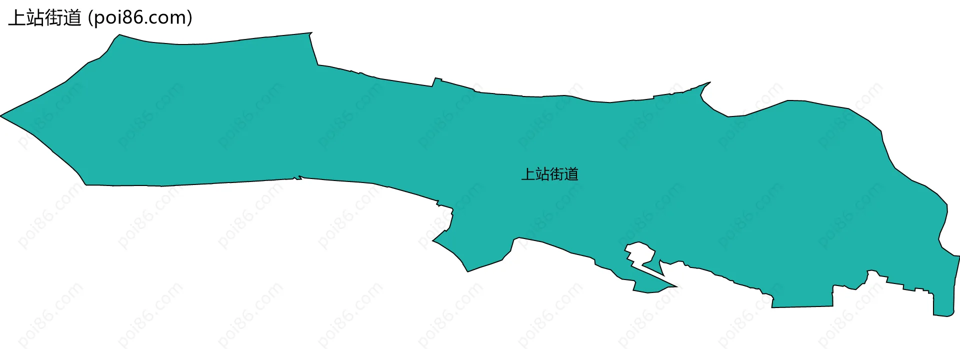 上站街道边界地图