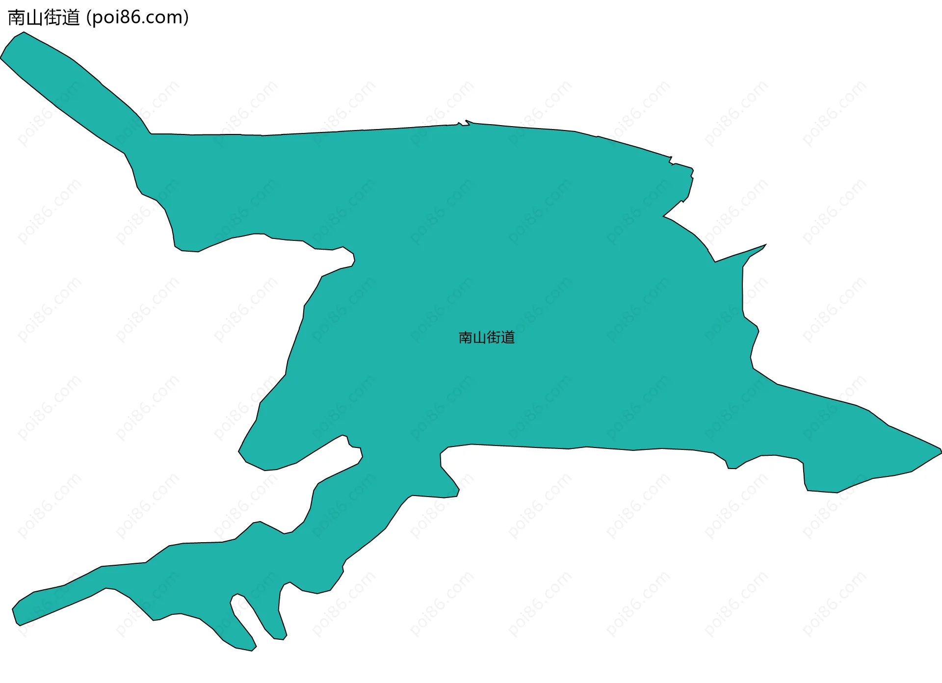 南山街道边界地图