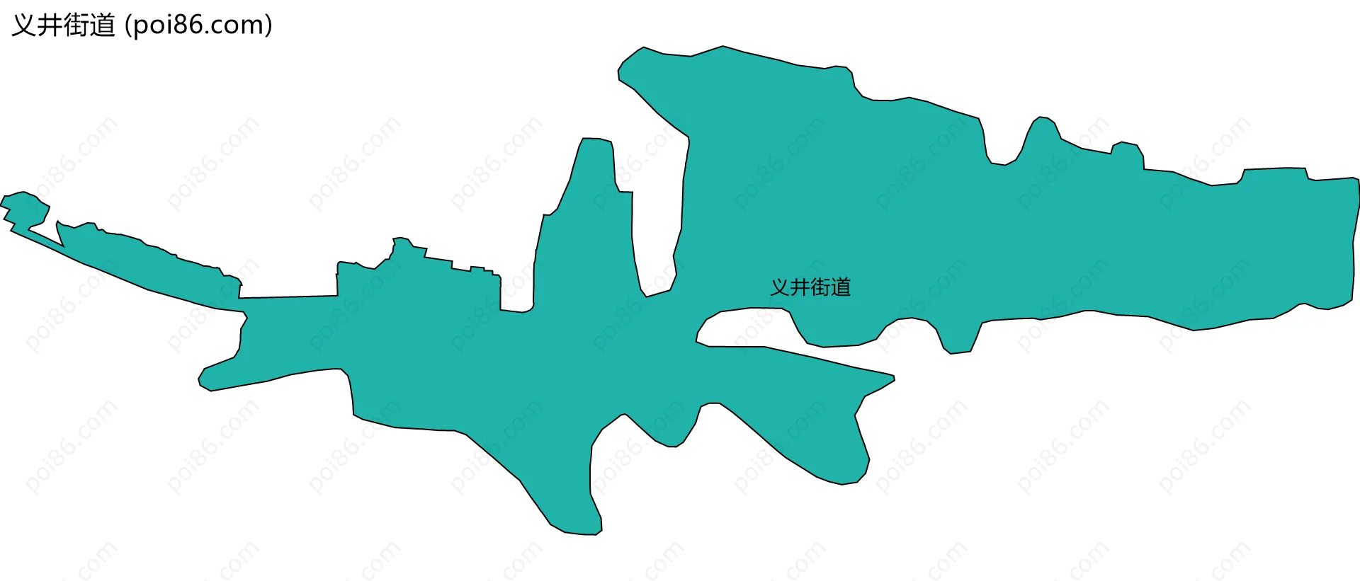 义井街道边界地图