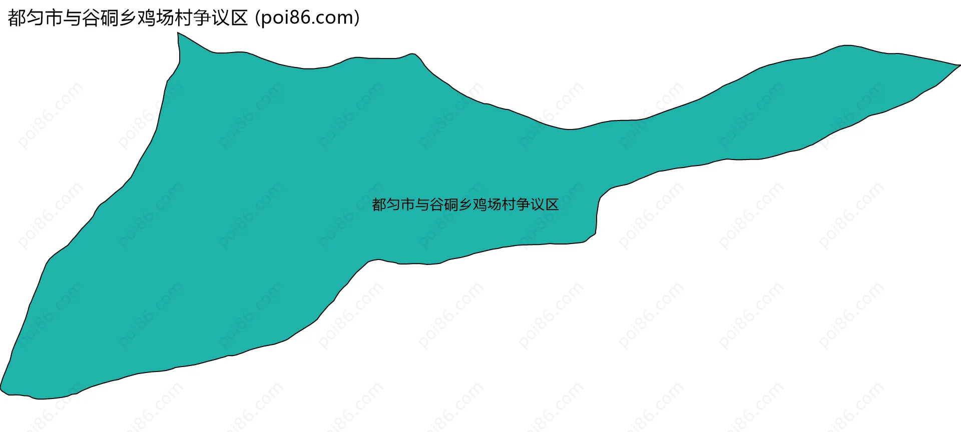 都匀市与谷硐乡鸡场村争议区边界地图