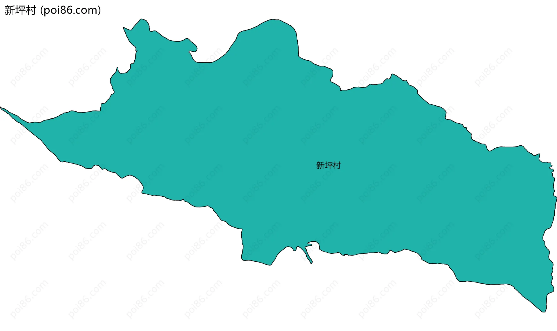 新坪村边界地图