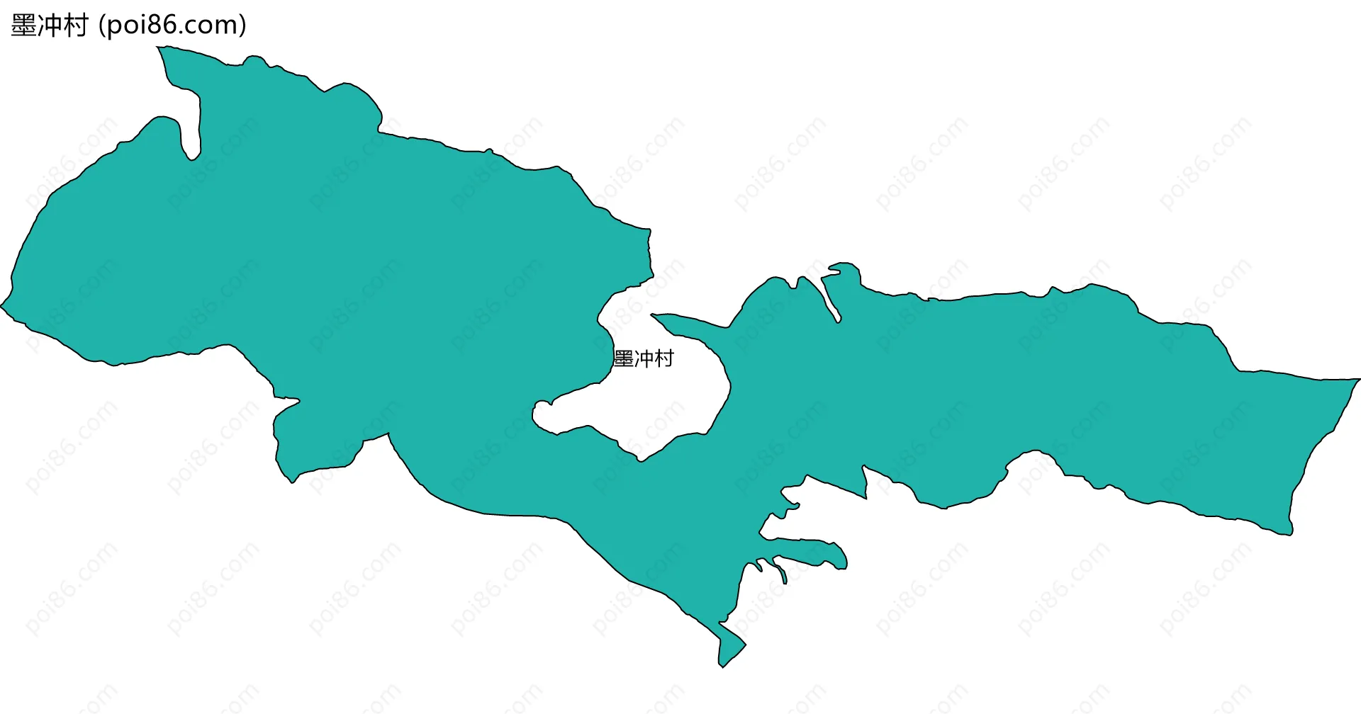 墨冲村边界地图