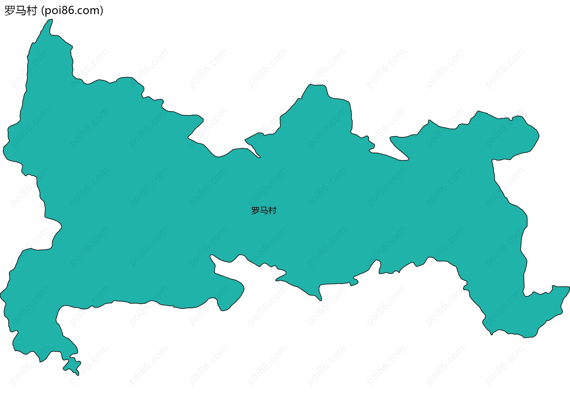 罗马村边界地图