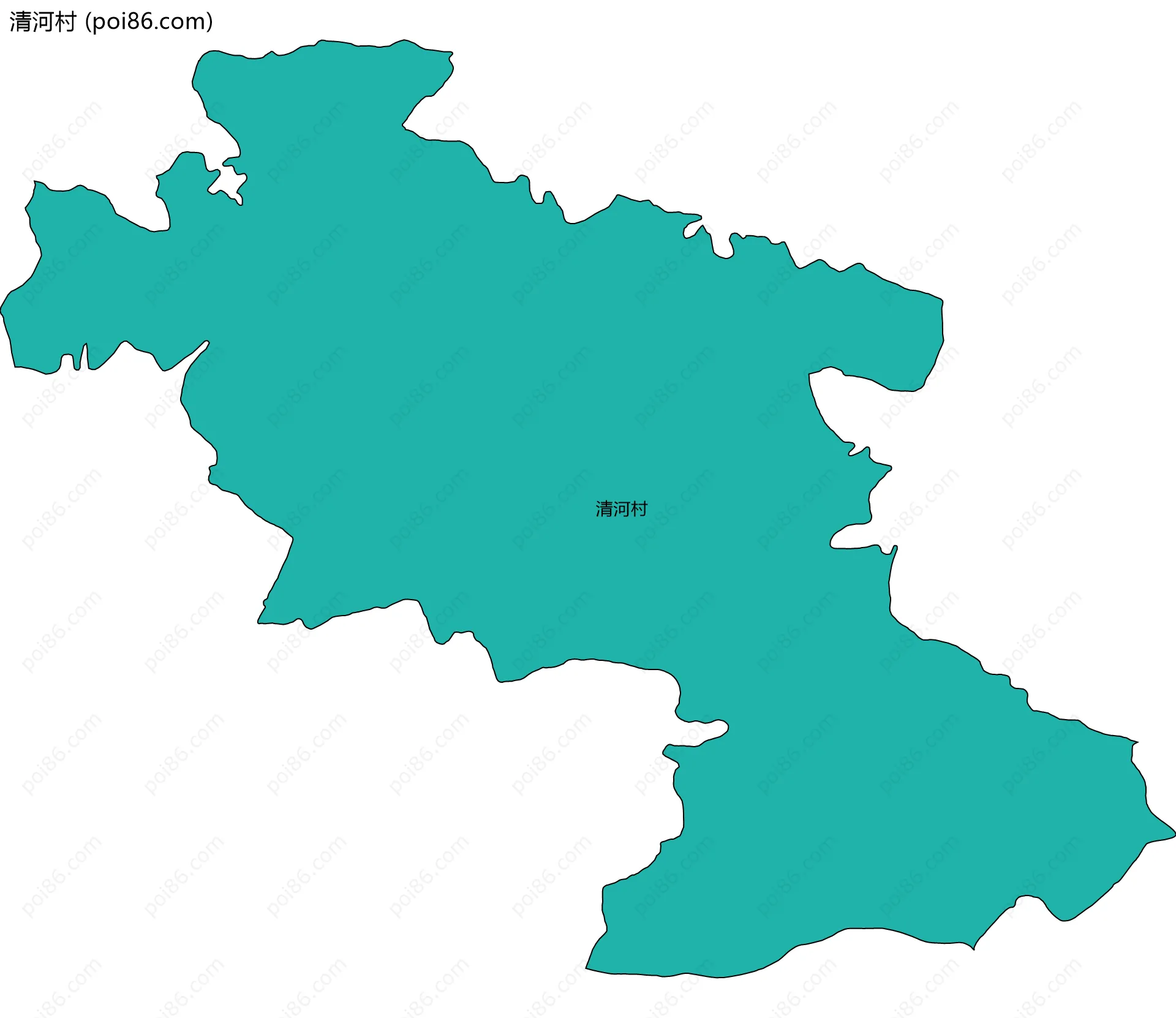 清河村边界地图