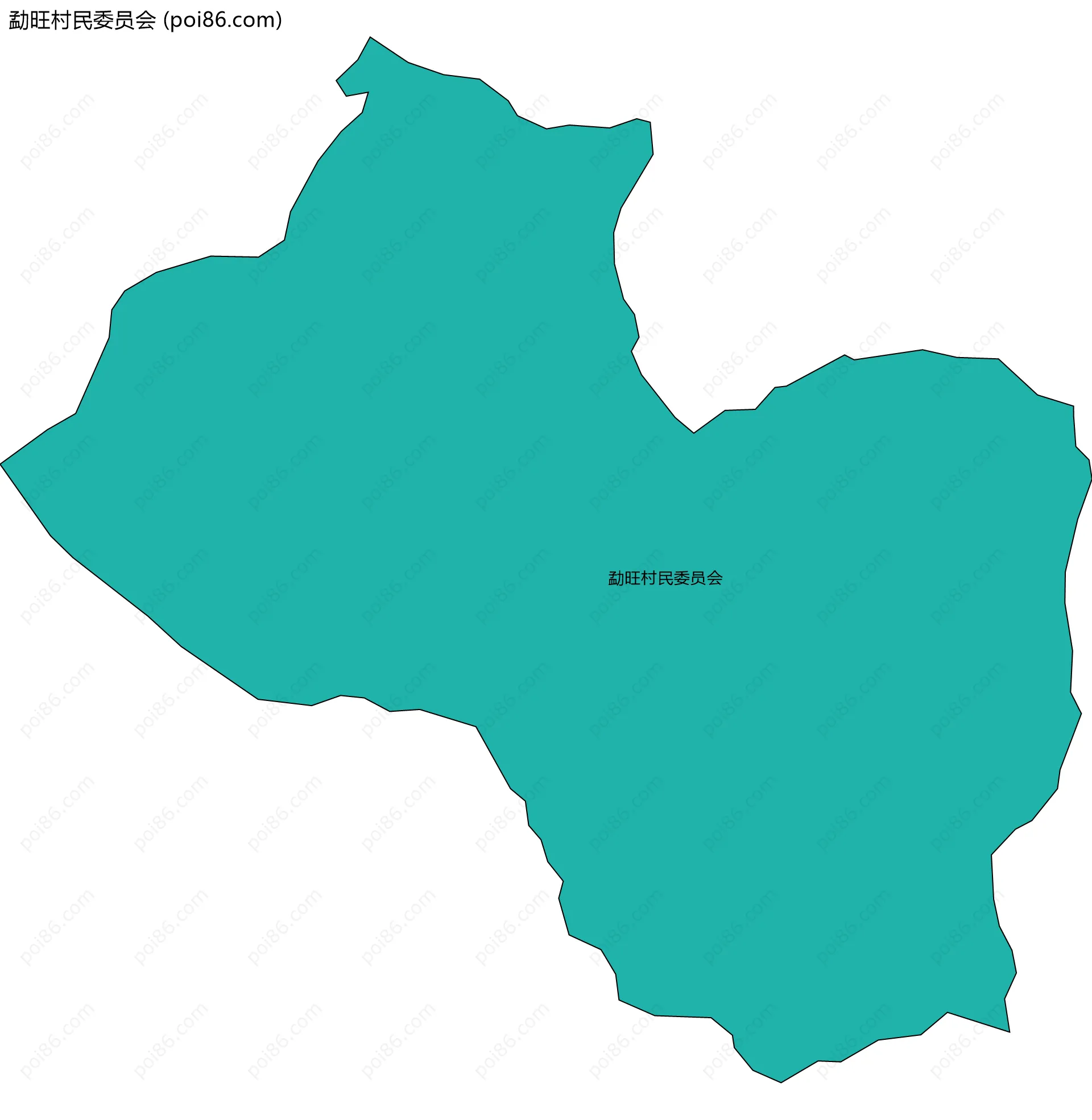 勐旺村民委员会边界地图