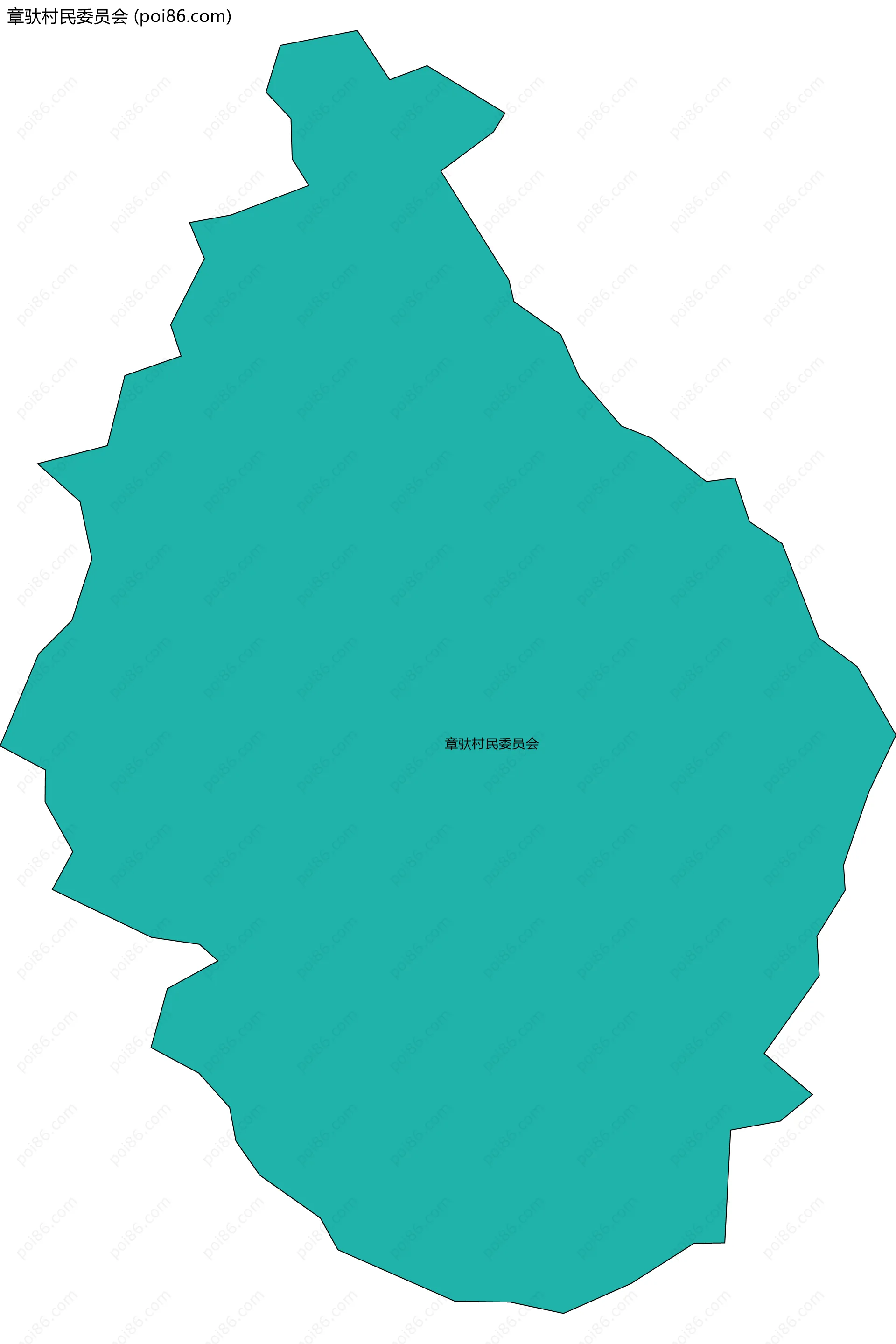 章驮村民委员会边界地图