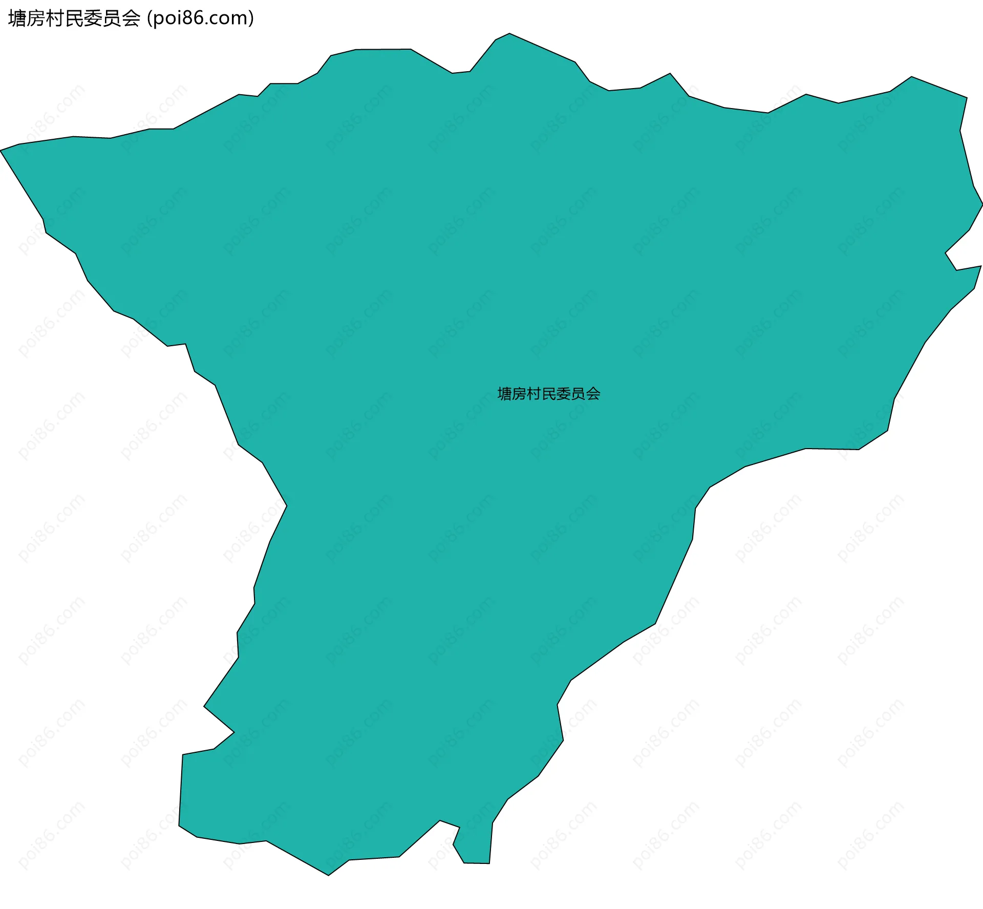 塘房村民委员会边界地图