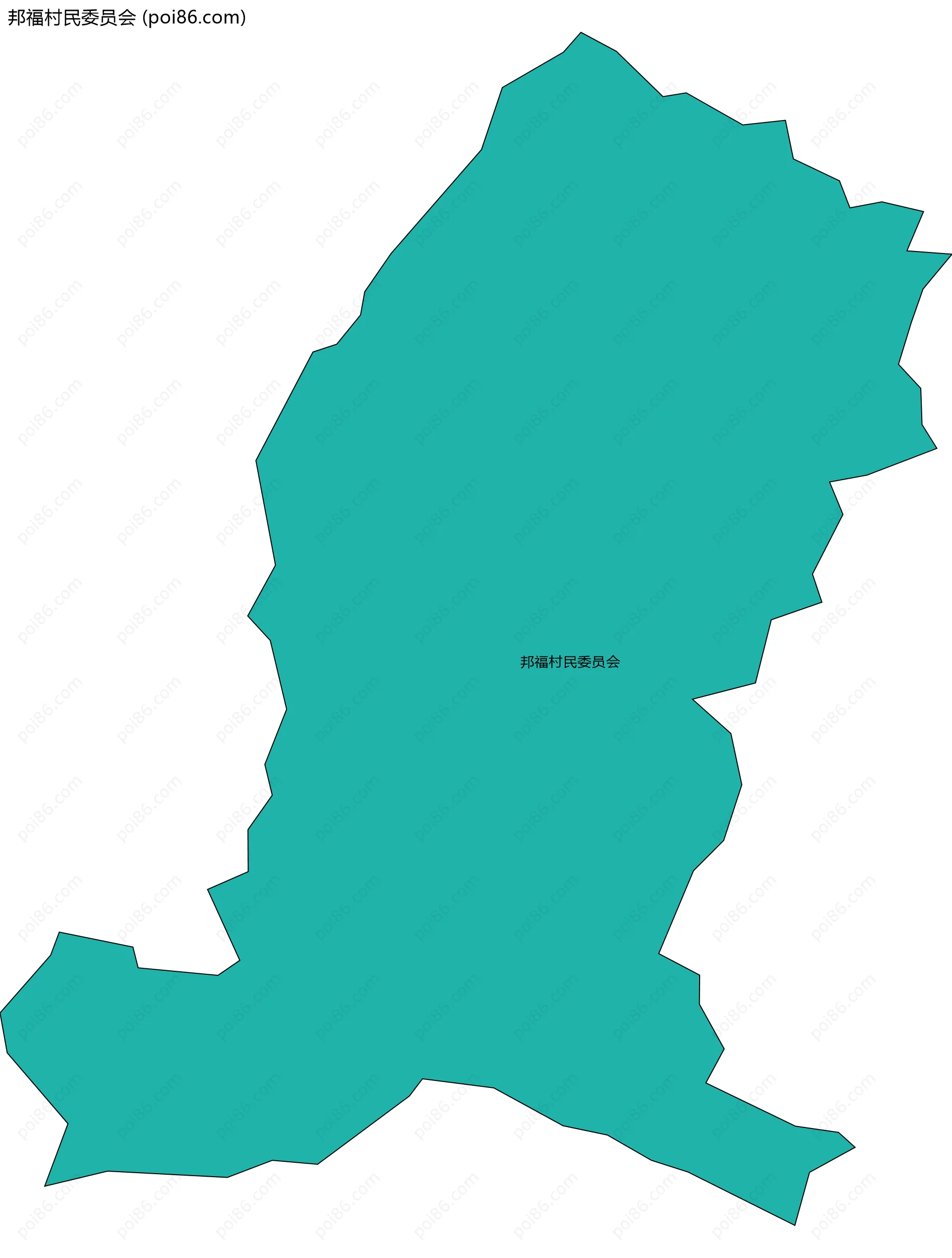 邦福村民委员会边界地图