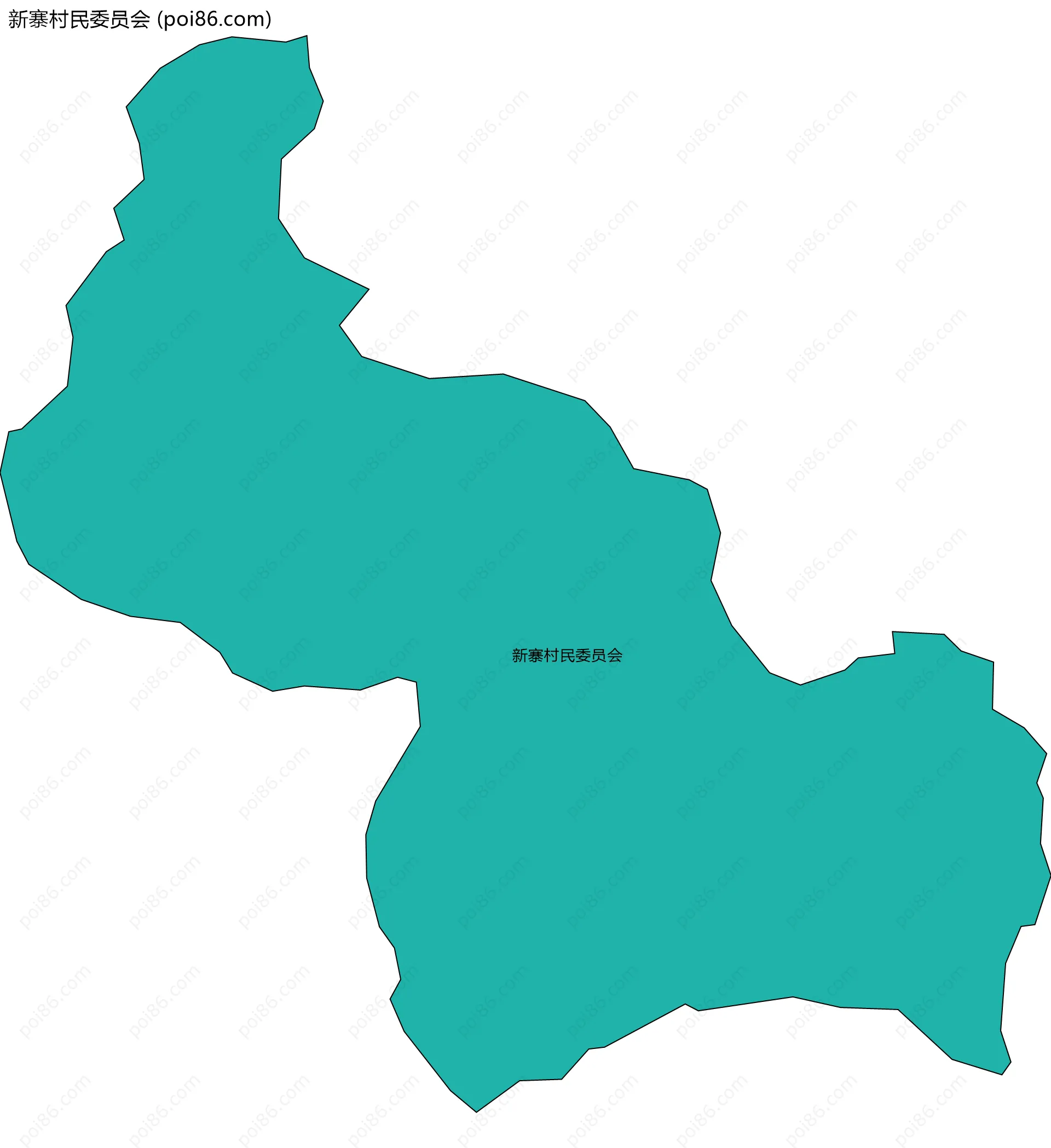 新寨村民委员会边界地图