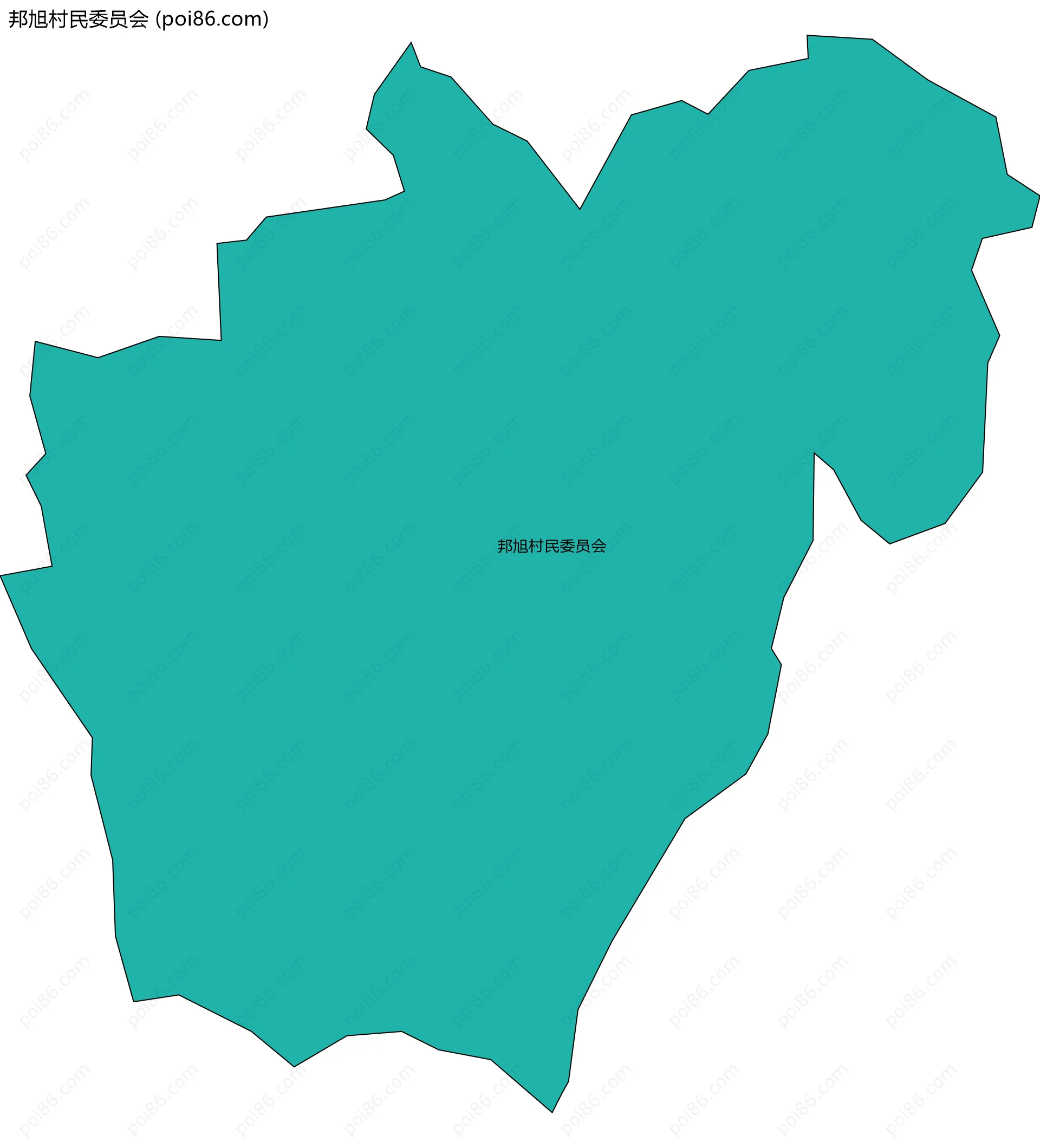 邦旭村民委员会边界地图