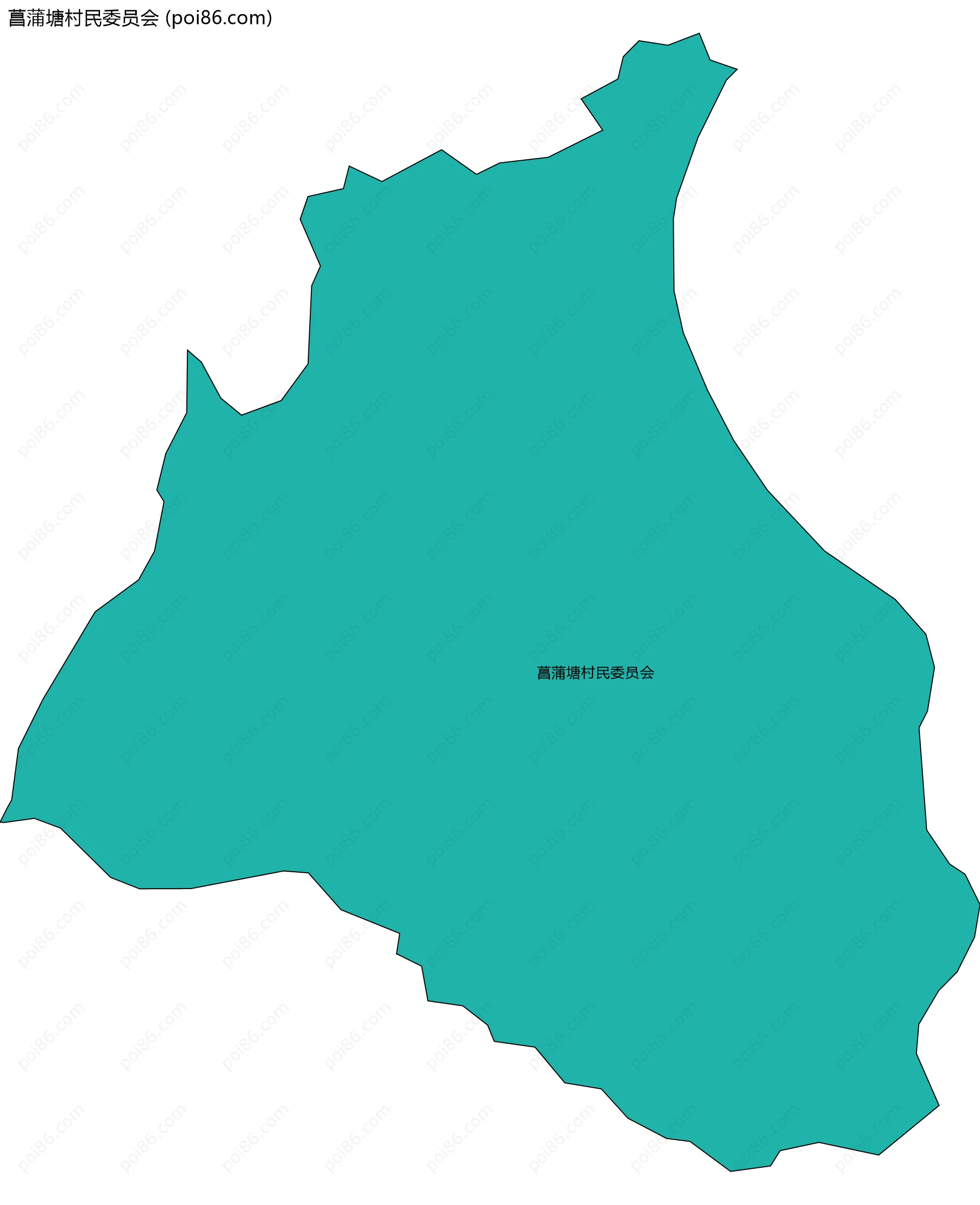 菖蒲塘村民委员会边界地图