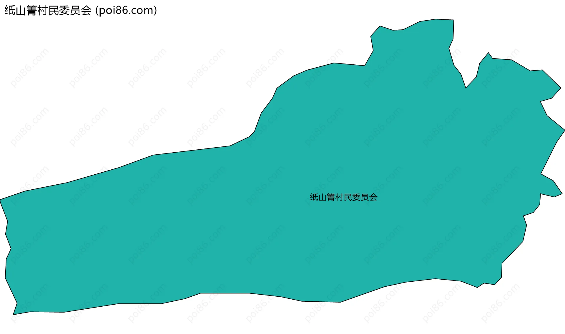 纸山箐村民委员会边界地图