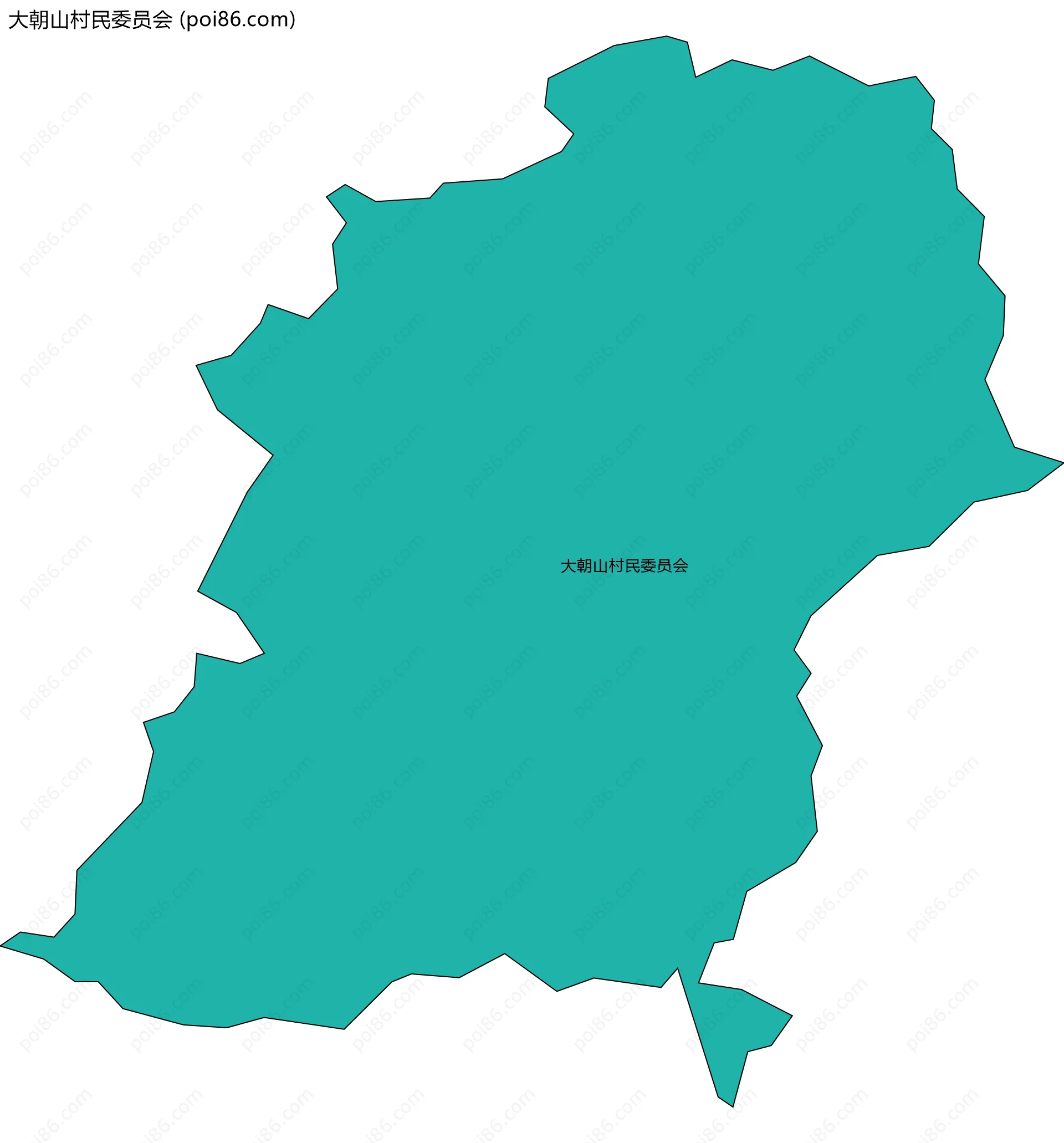 大朝山村民委员会边界地图