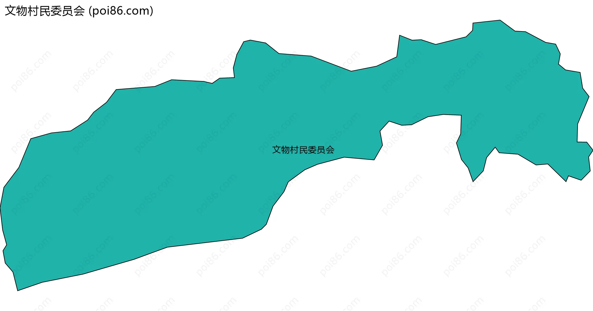 文物村民委员会边界地图