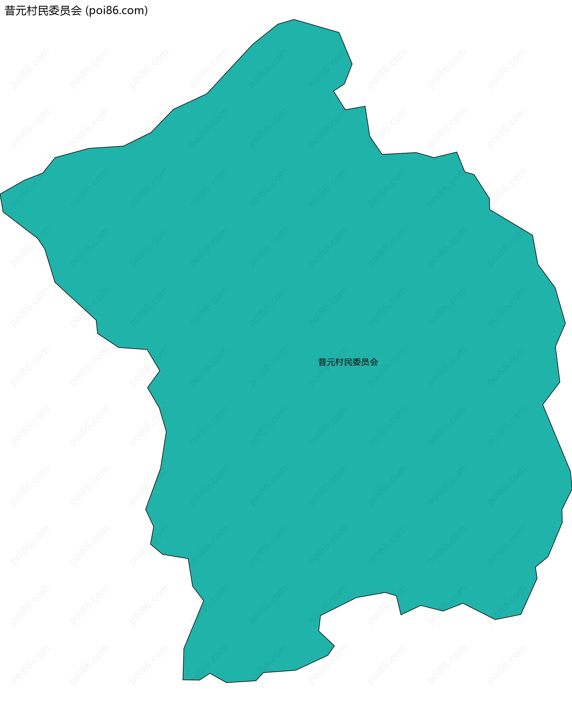 昔元村民委员会边界地图