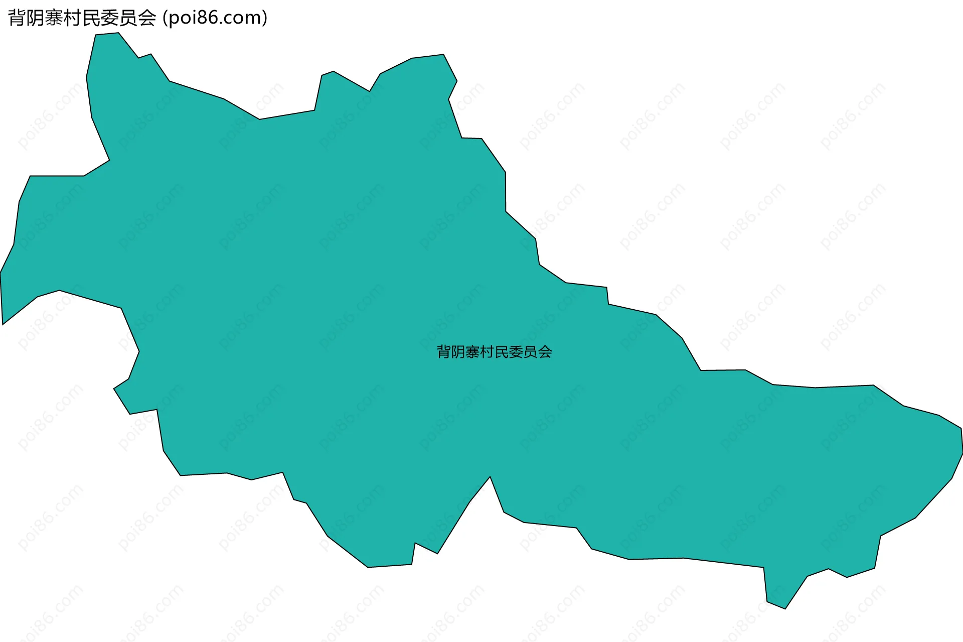 背阴寨村民委员会边界地图