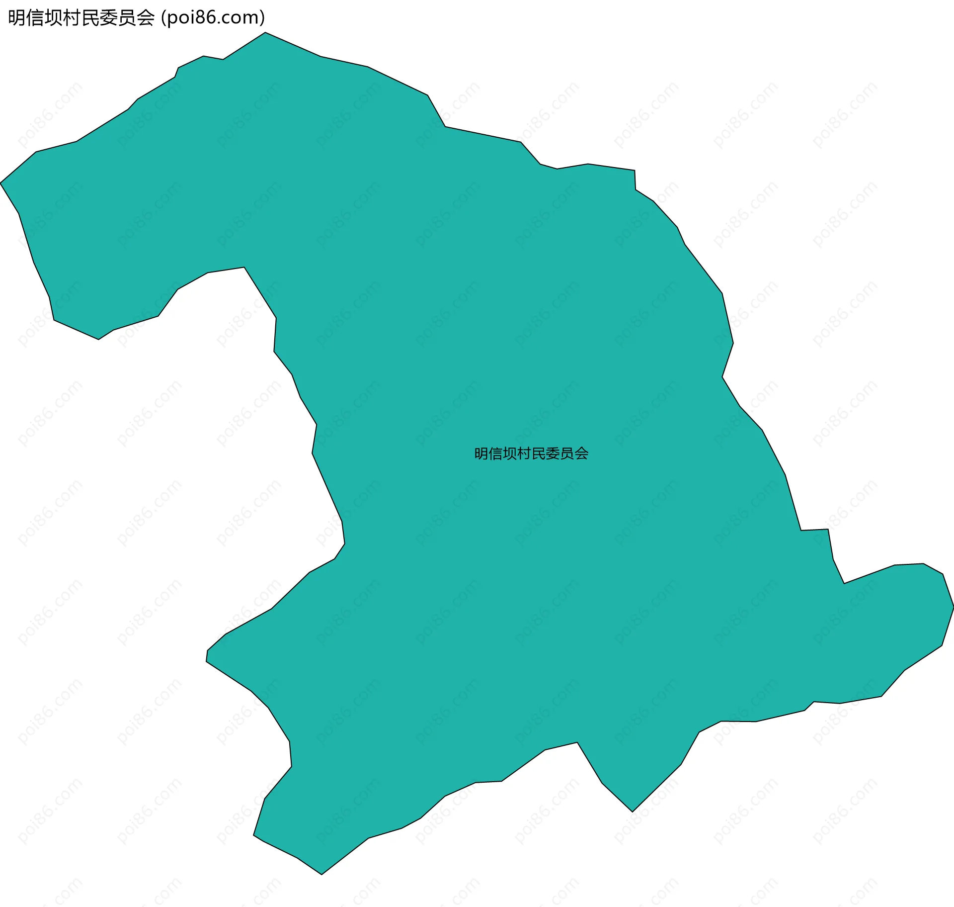 明信坝村民委员会边界地图