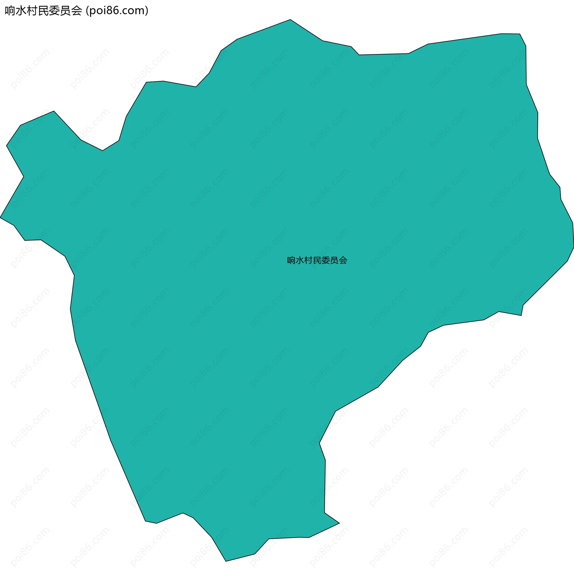 响水村民委员会边界地图