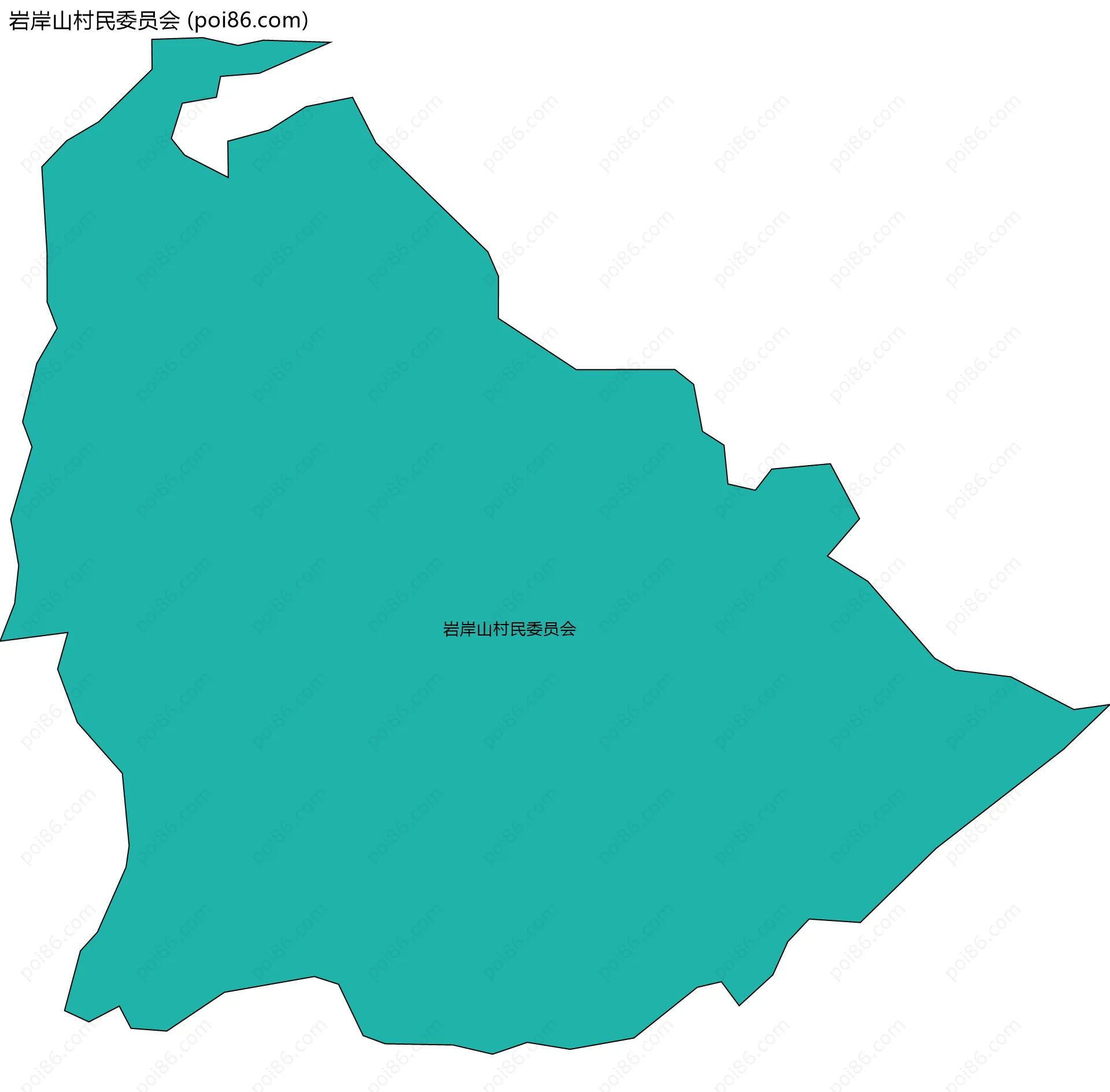 岩岸山村民委员会边界地图