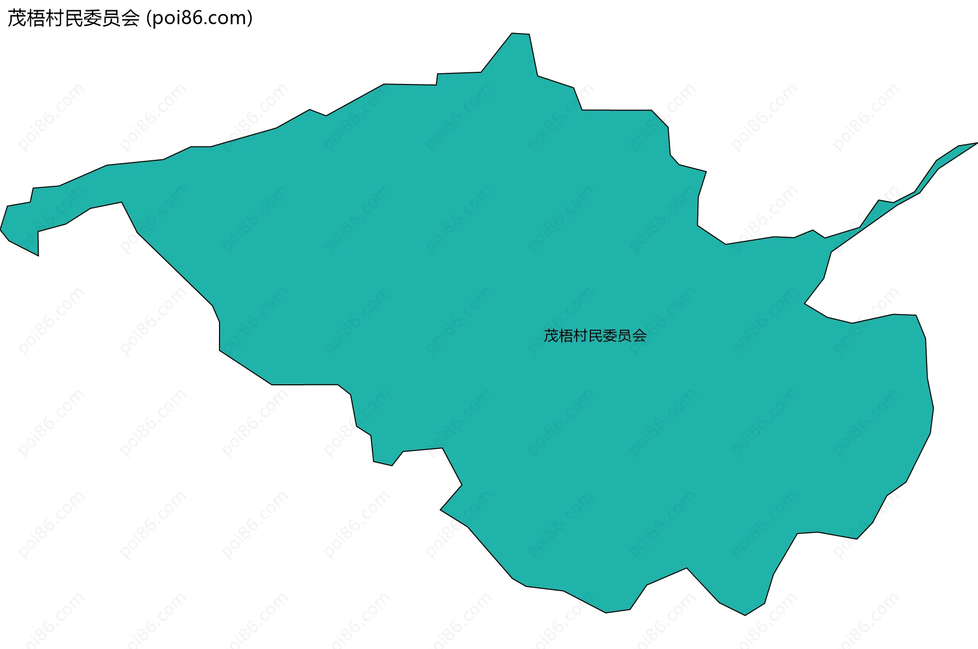 茂梧村民委员会边界地图
