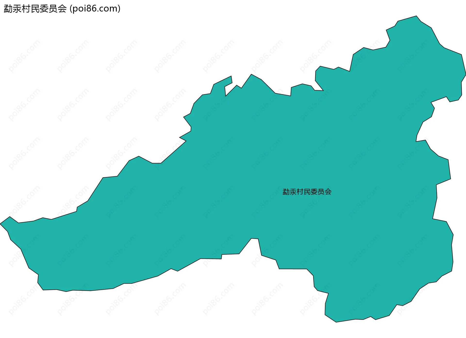 勐汞村民委员会边界地图