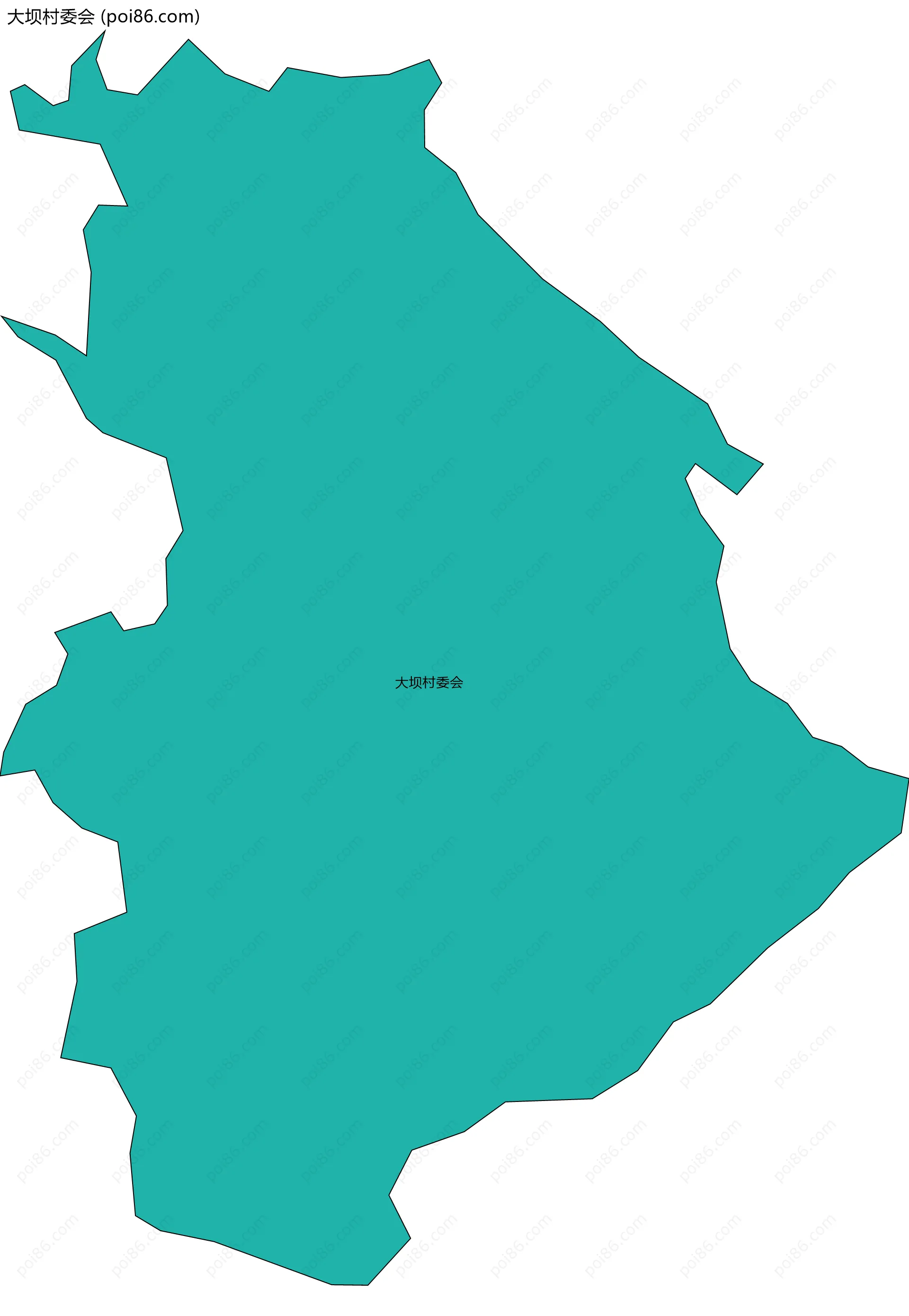 大坝村委会边界地图