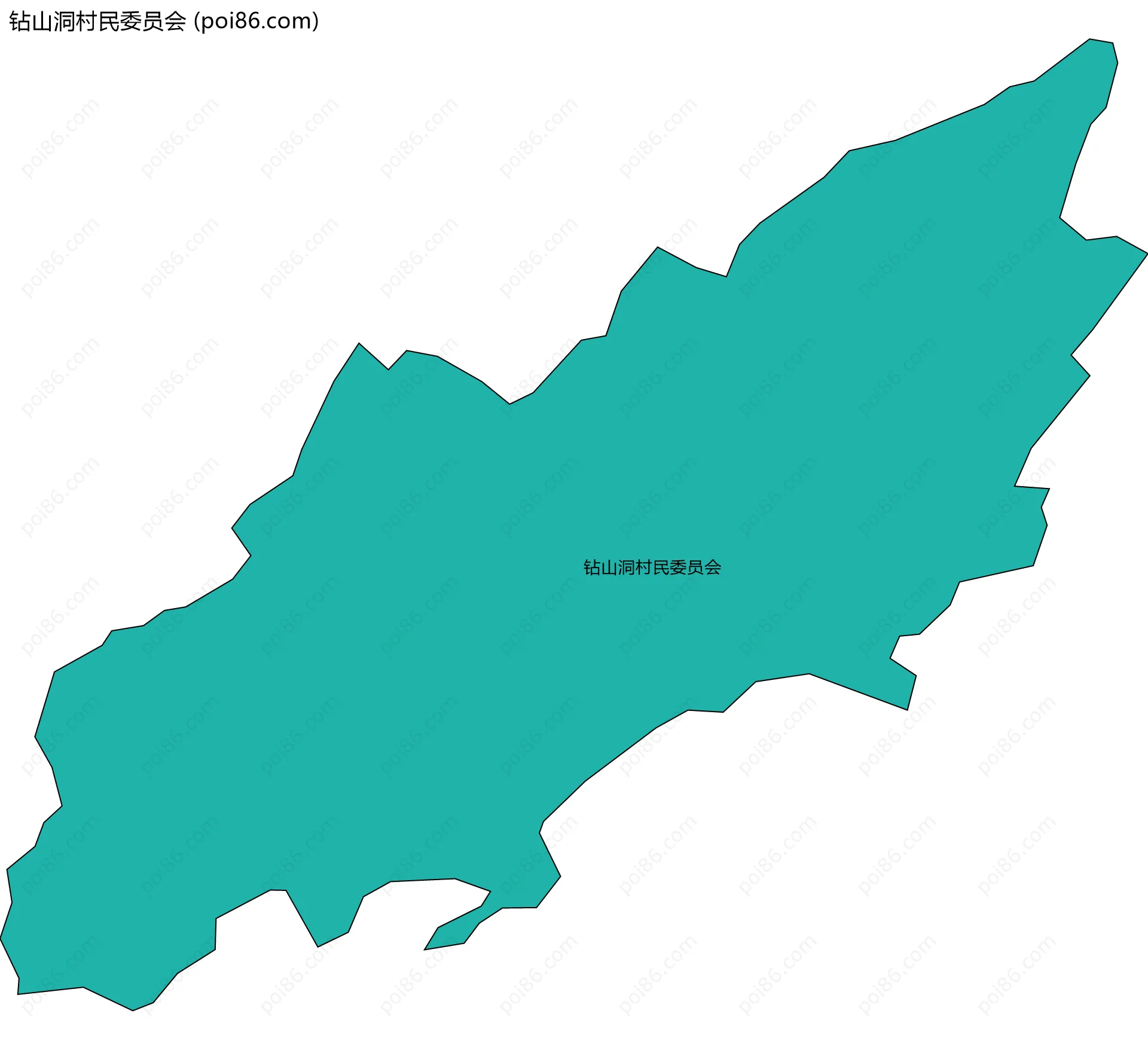 钻山洞村民委员会边界地图