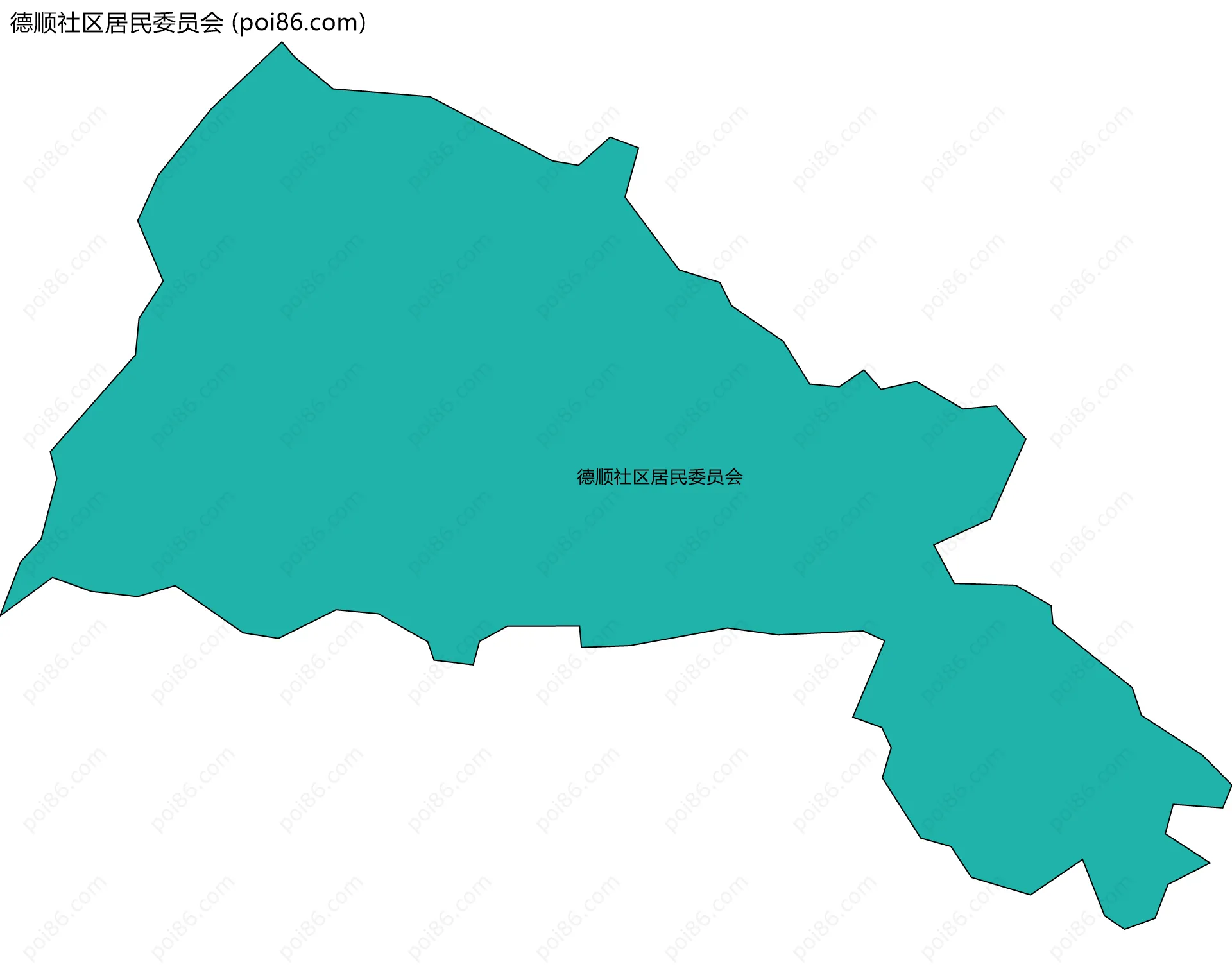 德顺社区居民委员会边界地图