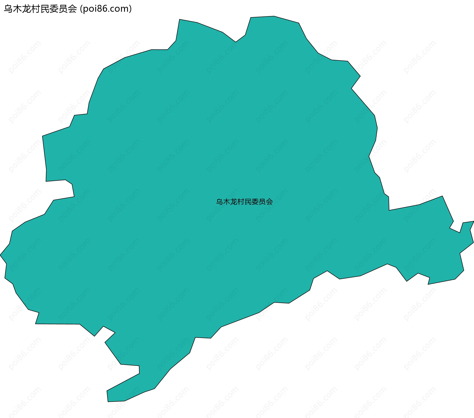 乌木龙村民委员会边界地图