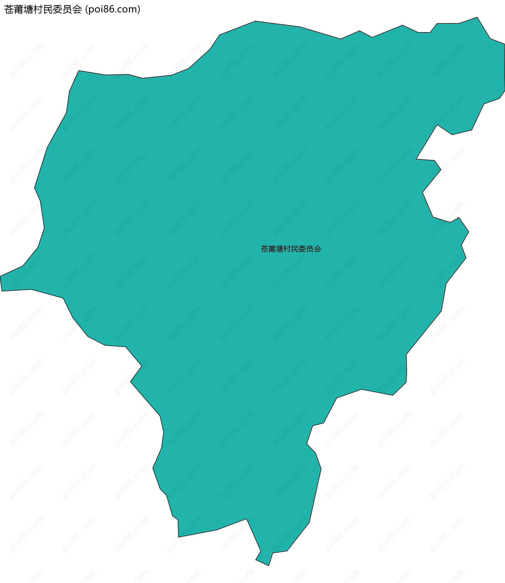 苍莆塘村民委员会边界地图