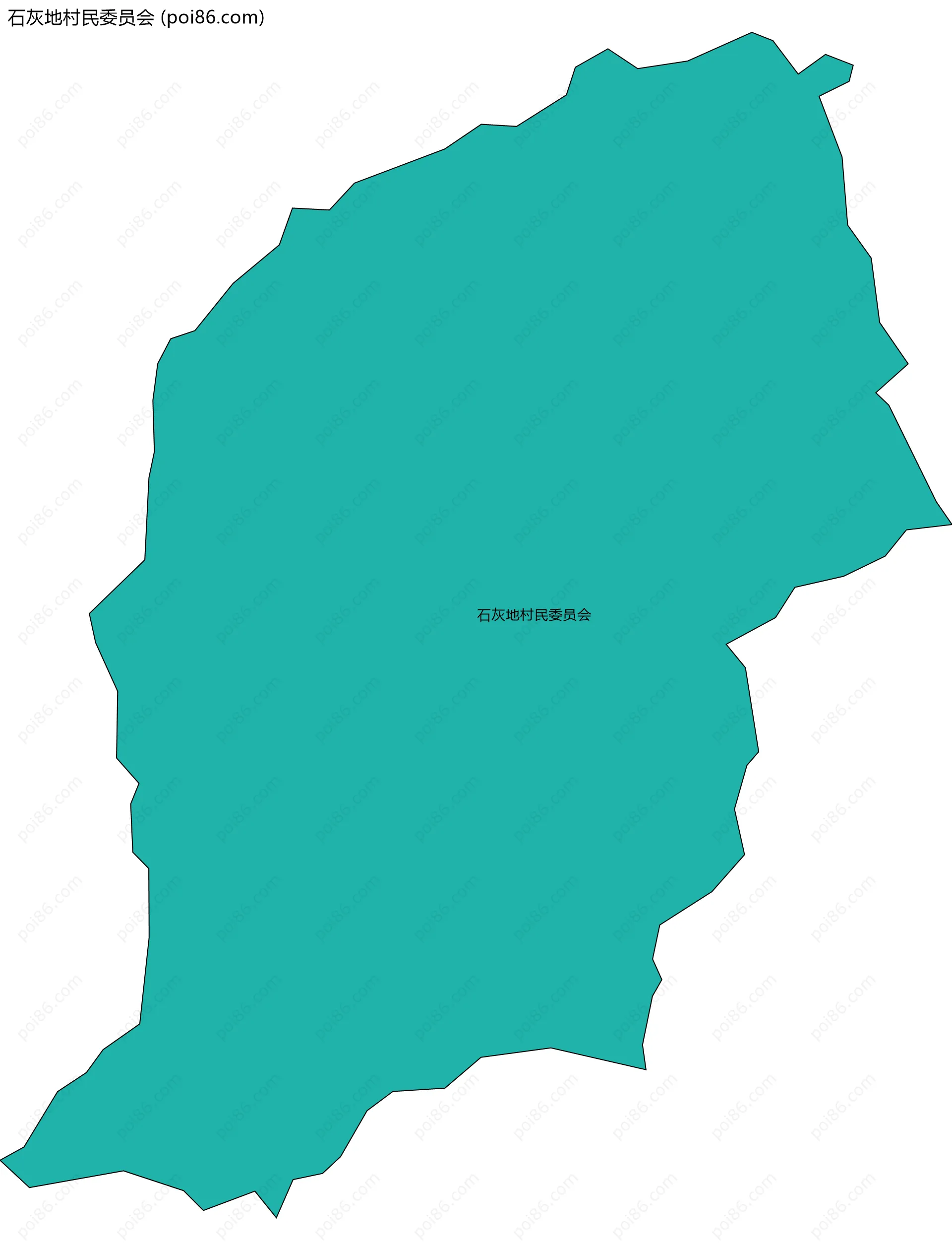 石灰地村民委员会边界地图