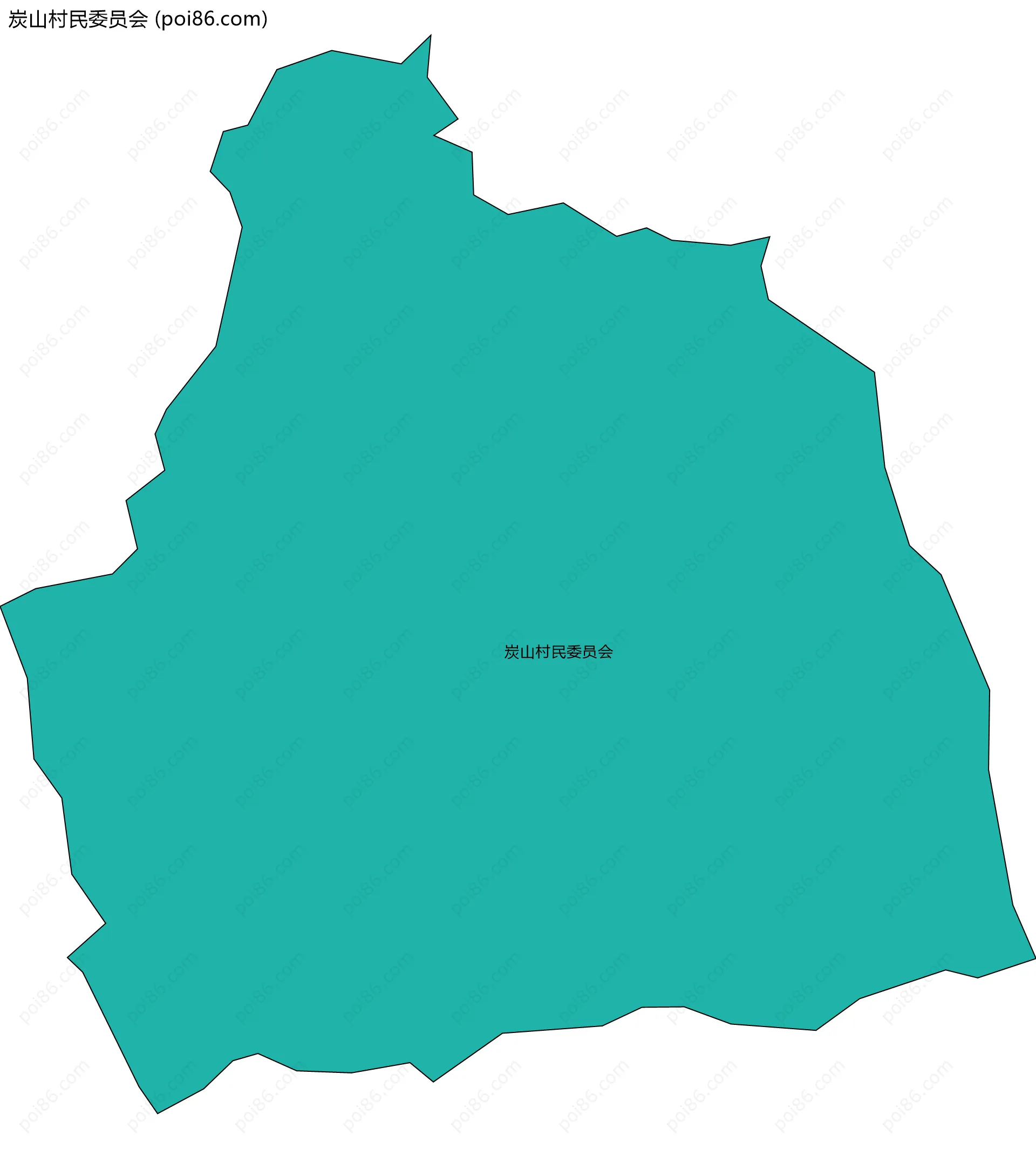 炭山村民委员会边界地图