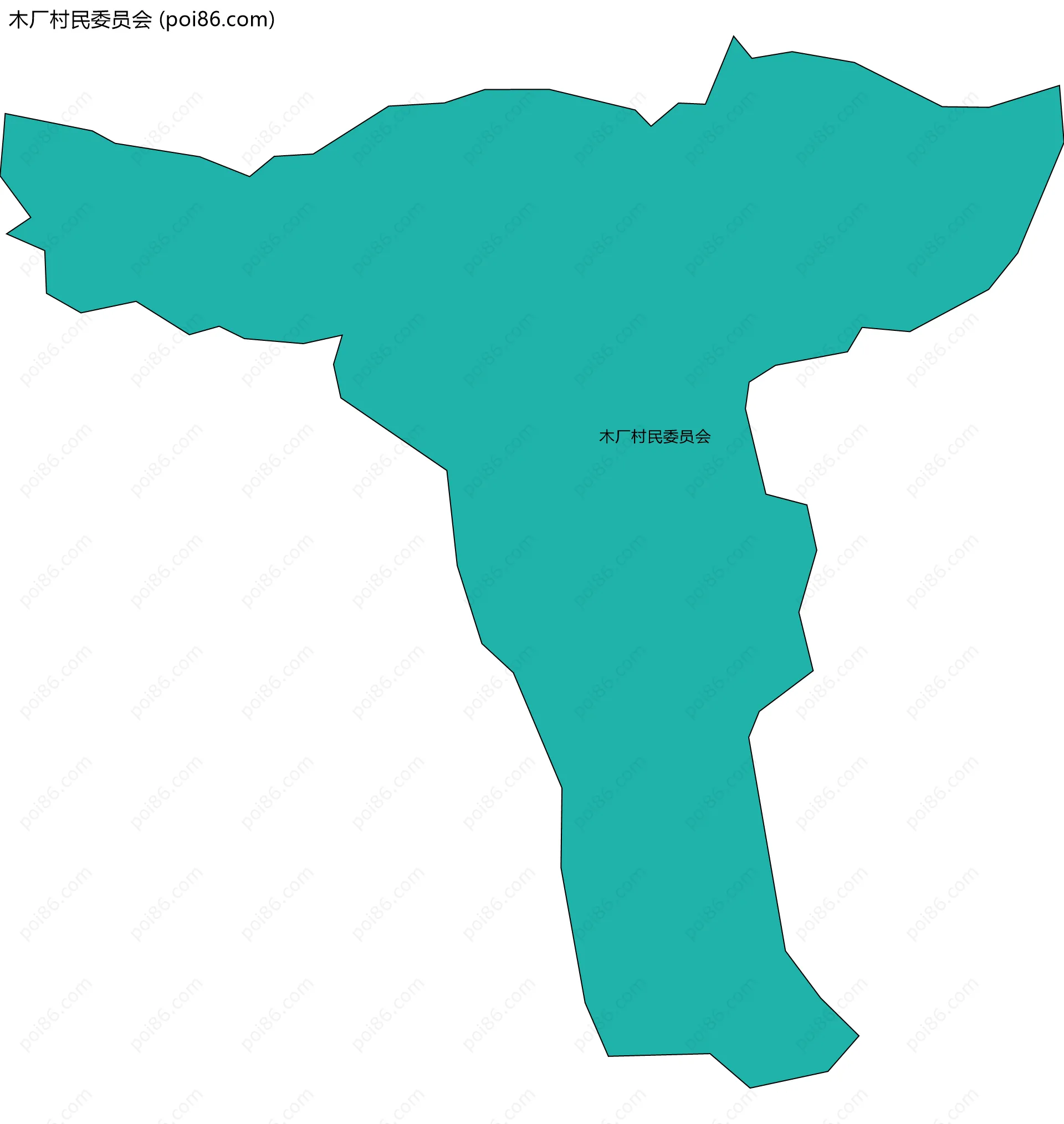 木厂村民委员会边界地图