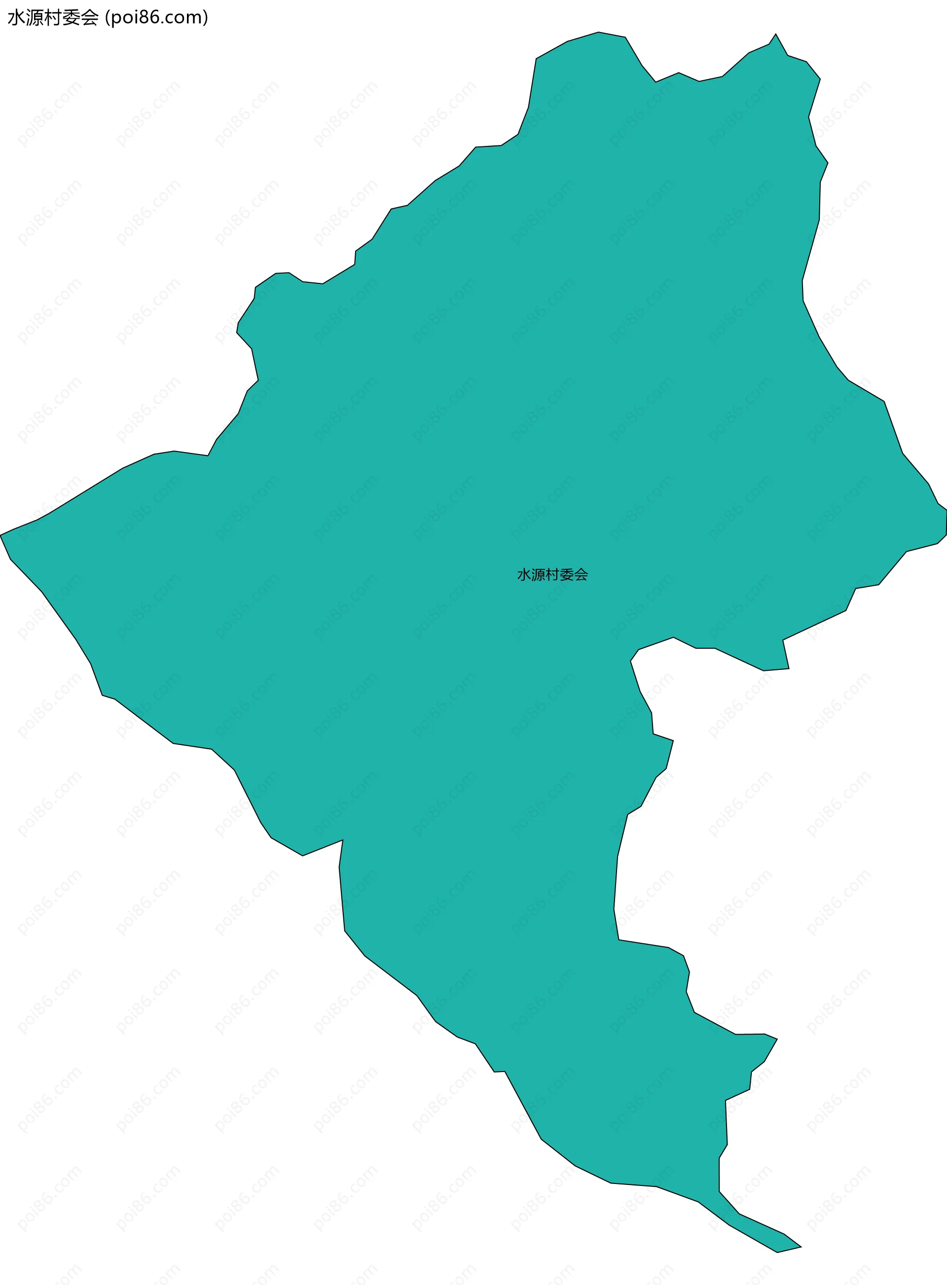水源村委会边界地图