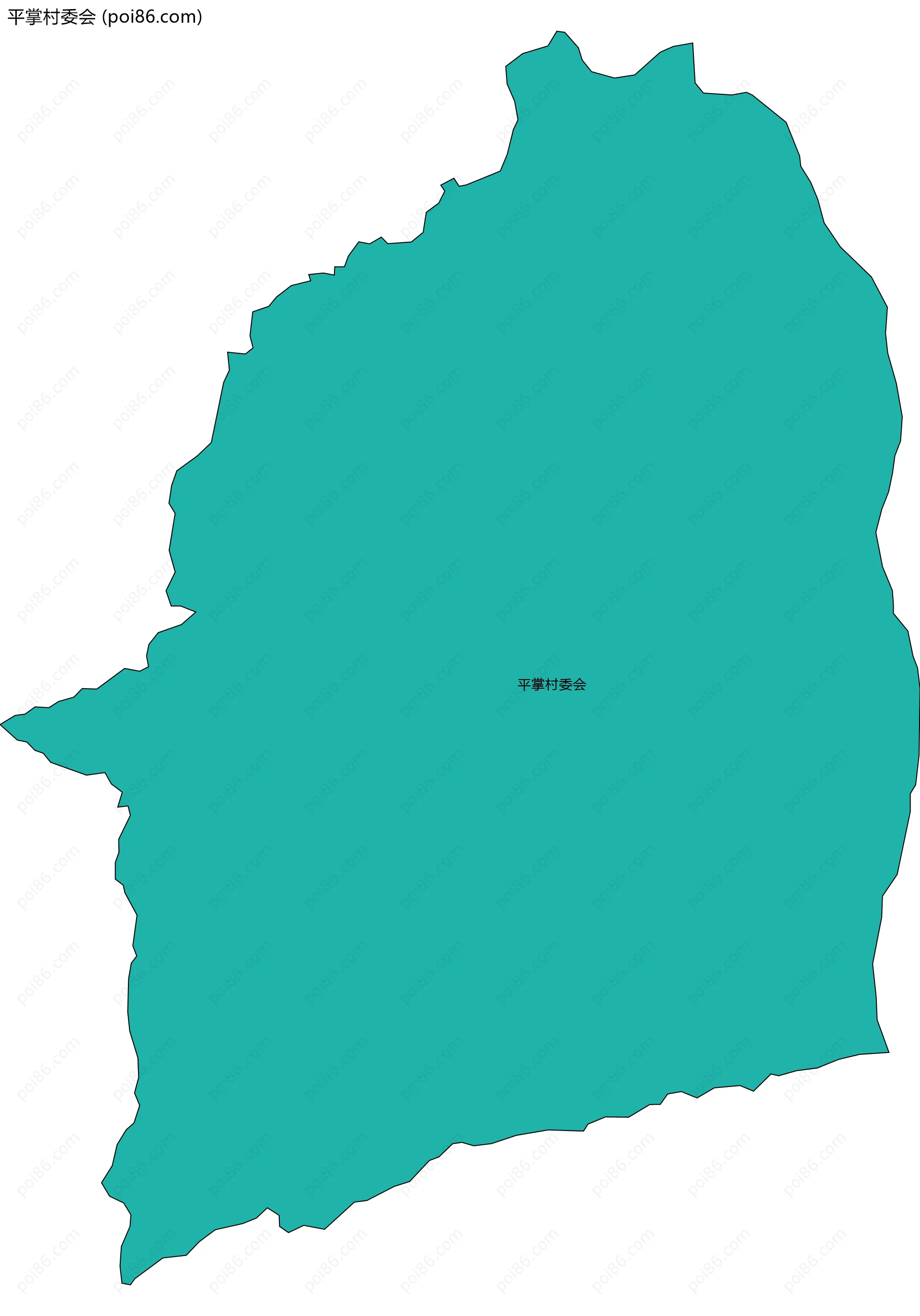 平掌村委会边界地图