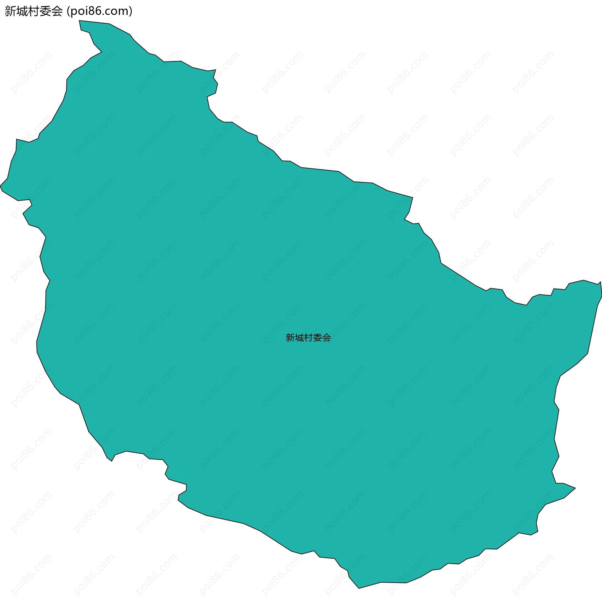 新城村委会边界地图