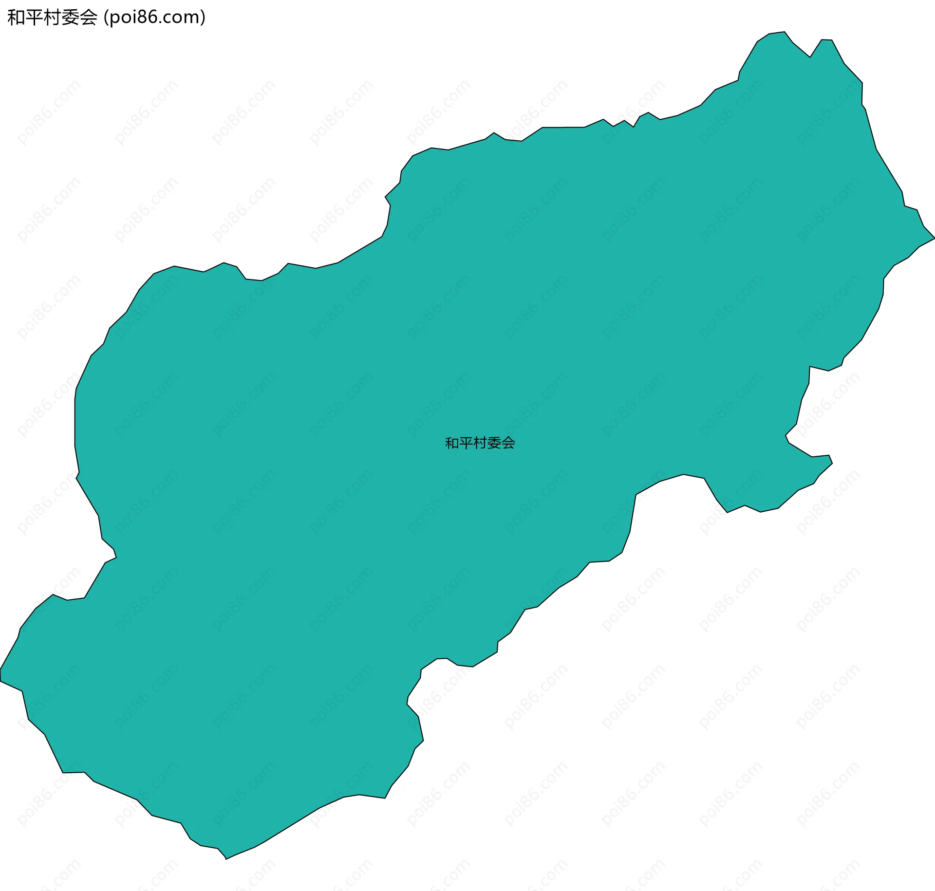 和平村委会边界地图