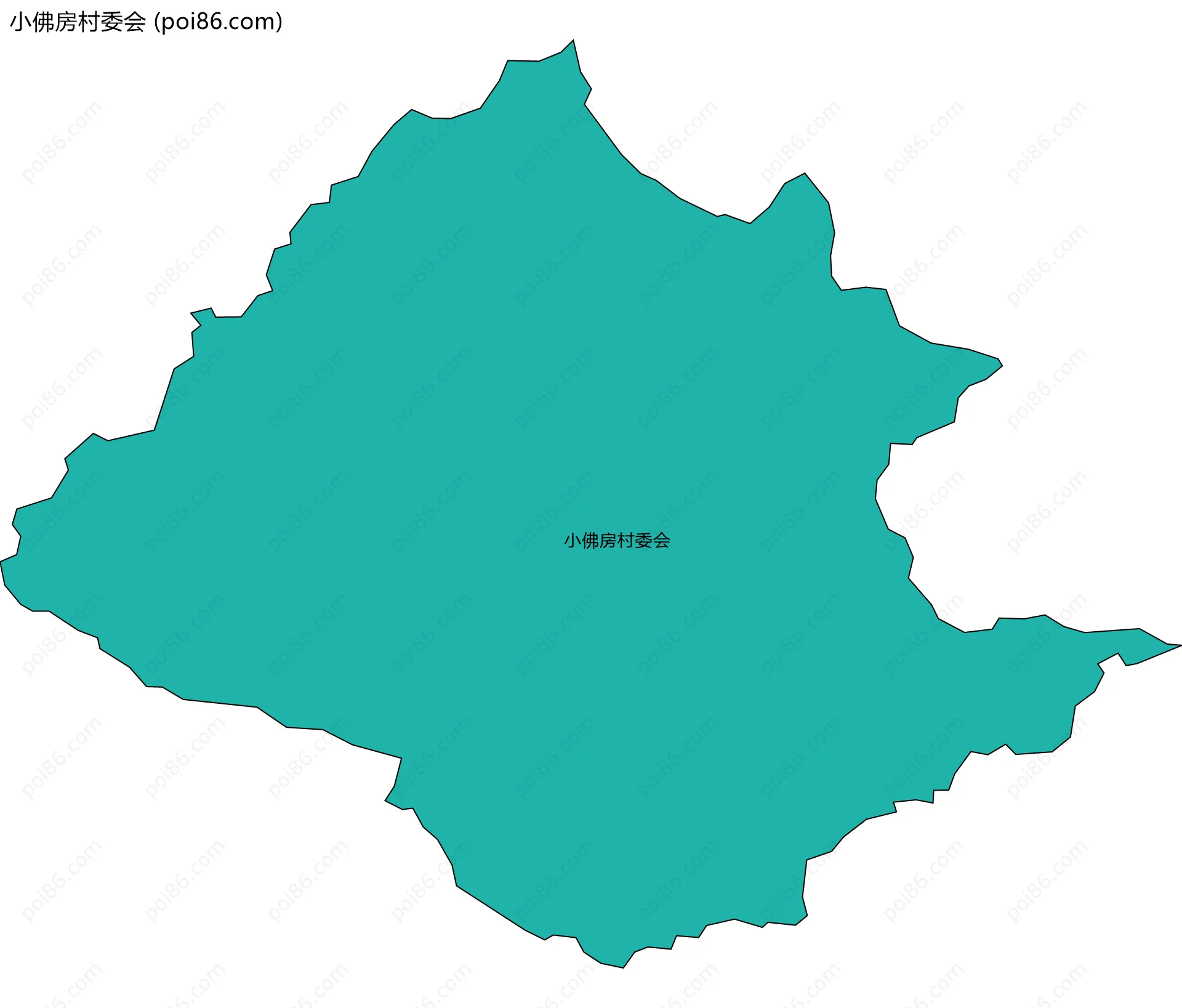 小佛房村委会边界地图