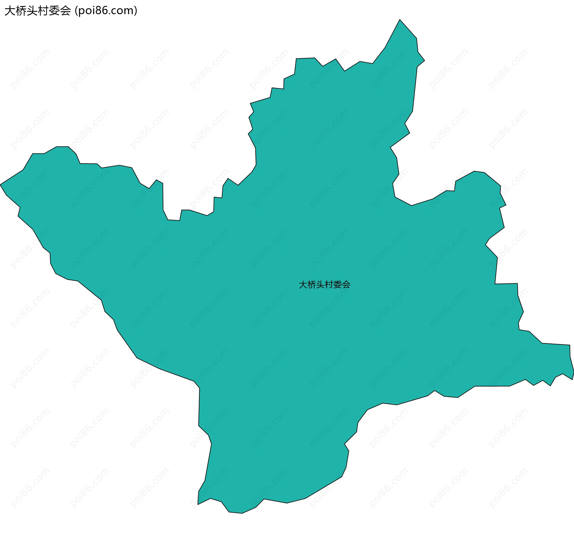 大桥头村委会边界地图