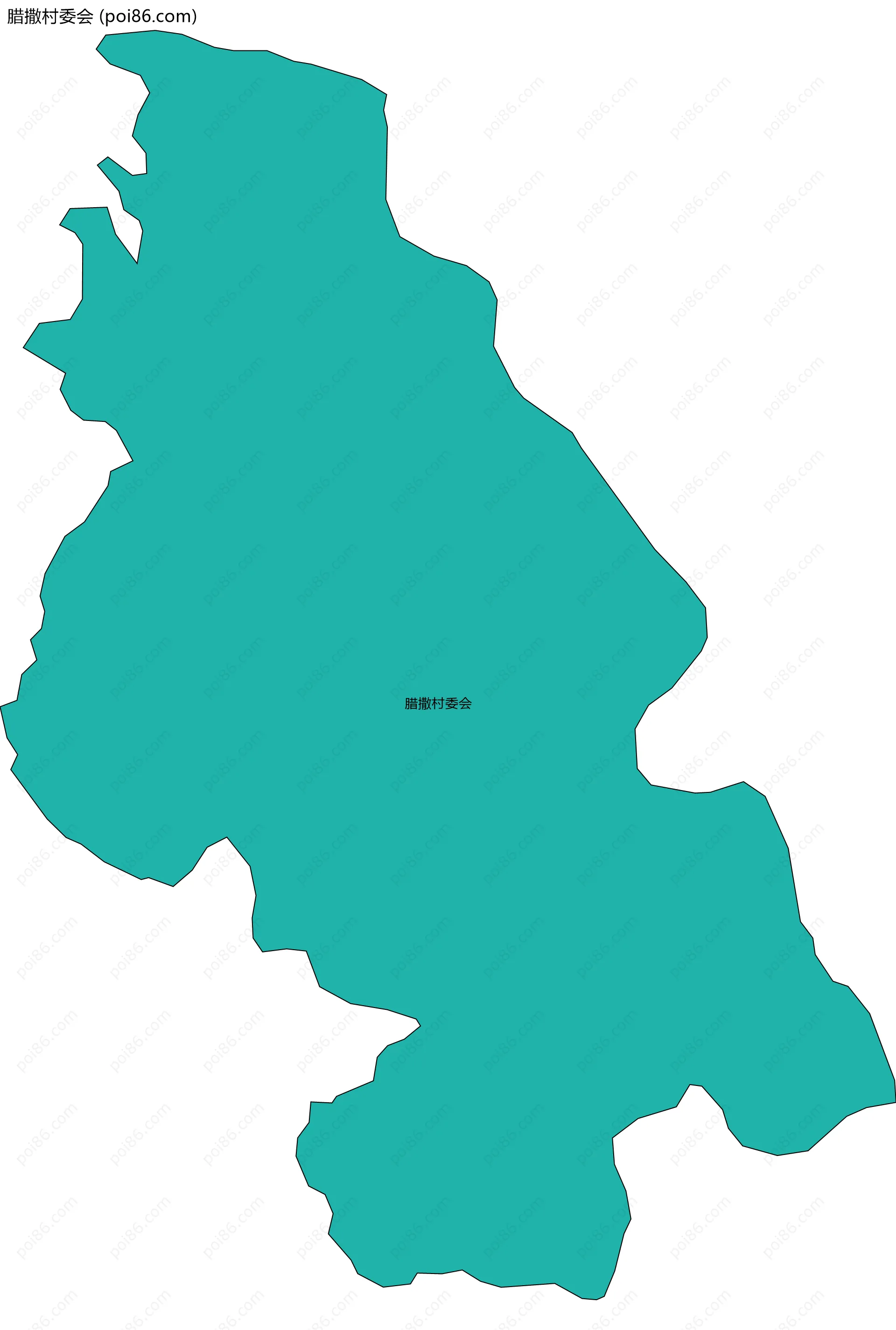 腊撒村委会边界地图