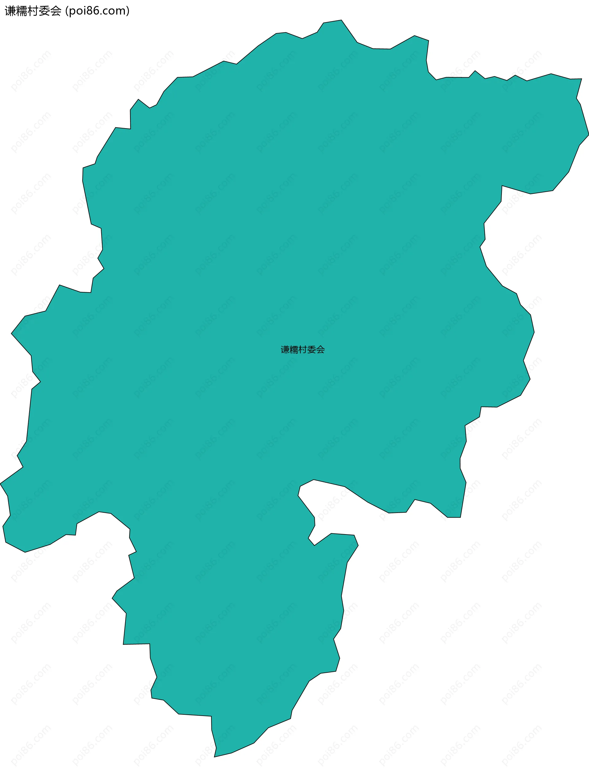 谦糯村委会边界地图