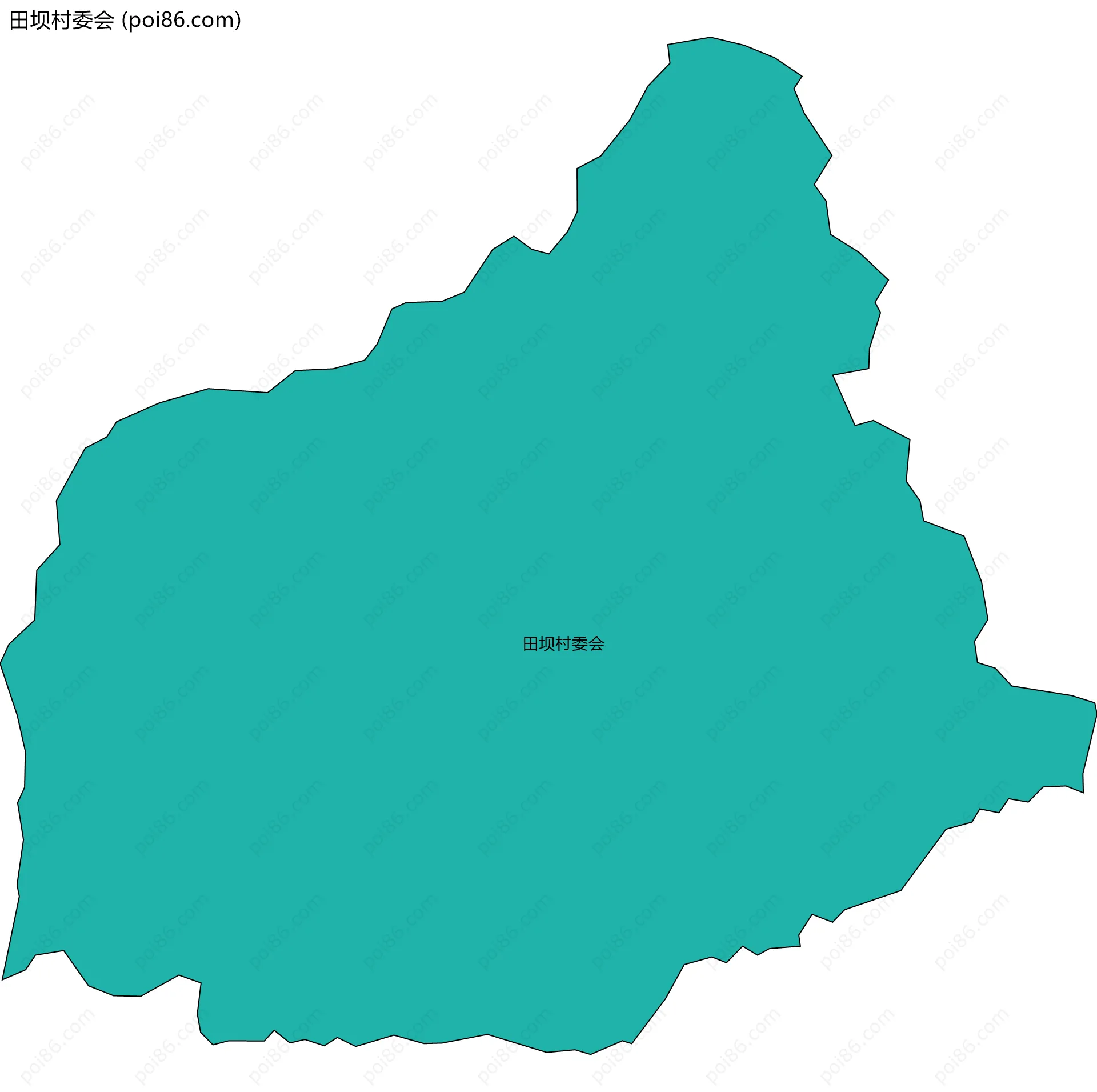 田坝村委会边界地图